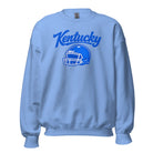 Kentucky Blue Script Helmet Sweatshirt | Minimal Sports Design | Classic Crewneck - Bluegrass Elite Apparel LLC