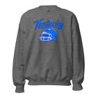 Kentucky Blue Script Helmet Sweatshirt | Minimal Sports Design | Classic Crewneck - Bluegrass Elite Apparel LLC