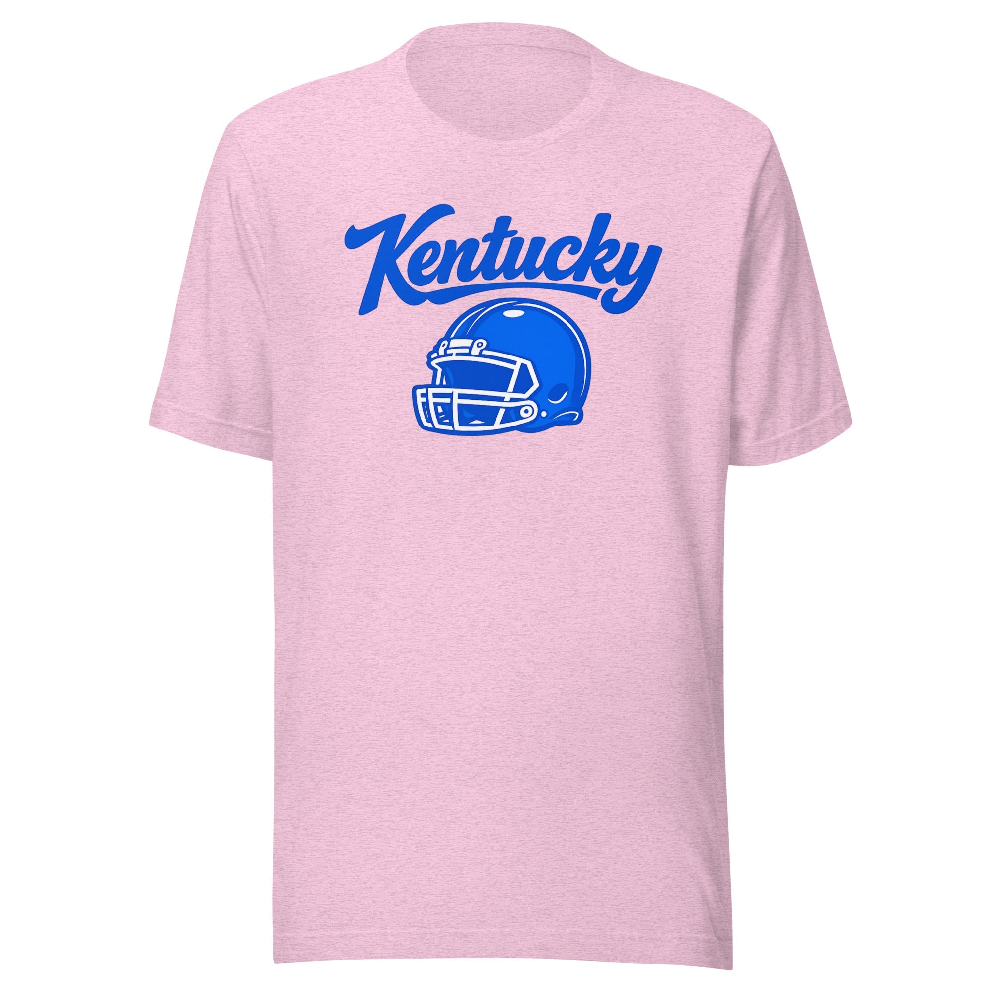 Kentucky Blue Script Helmet T-Shirt | Minimal Sports Design | Classic Airlume - Bluegrass Elite Apparel LLC