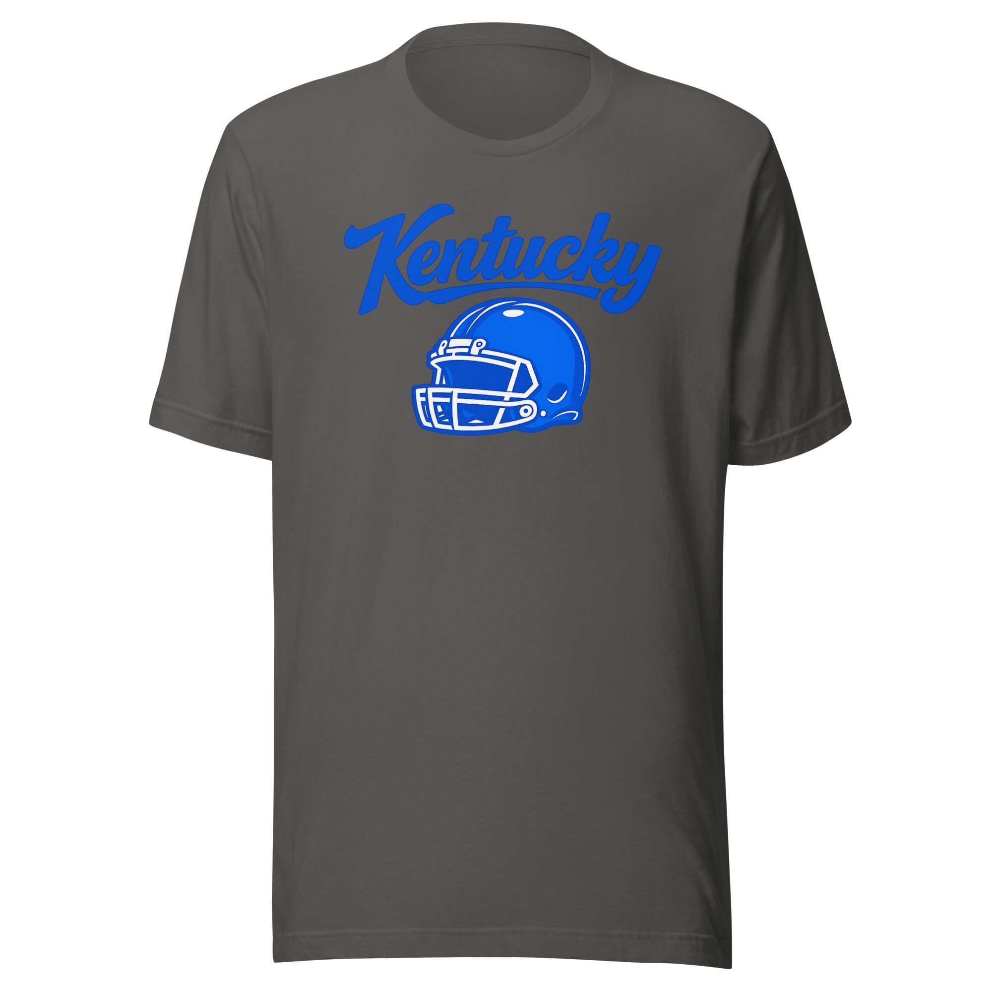 Kentucky Blue Script Helmet T-Shirt | Minimal Sports Design | Classic Airlume - Bluegrass Elite Apparel LLC