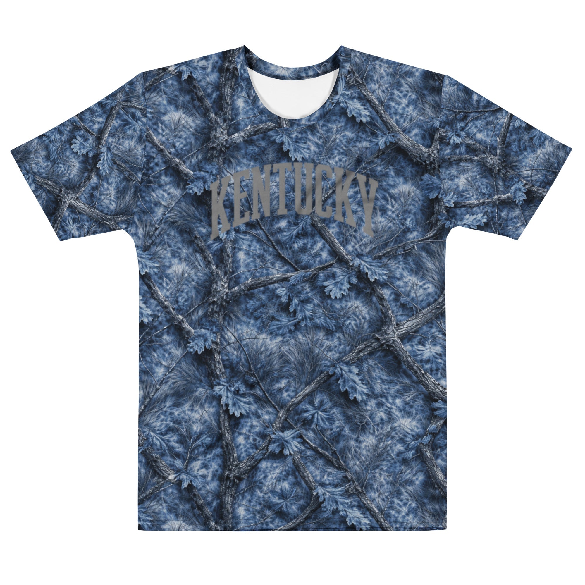 Kentucky Blue Timber Camo Script Performance Tee - Bluegrass Elite Apparel LLC