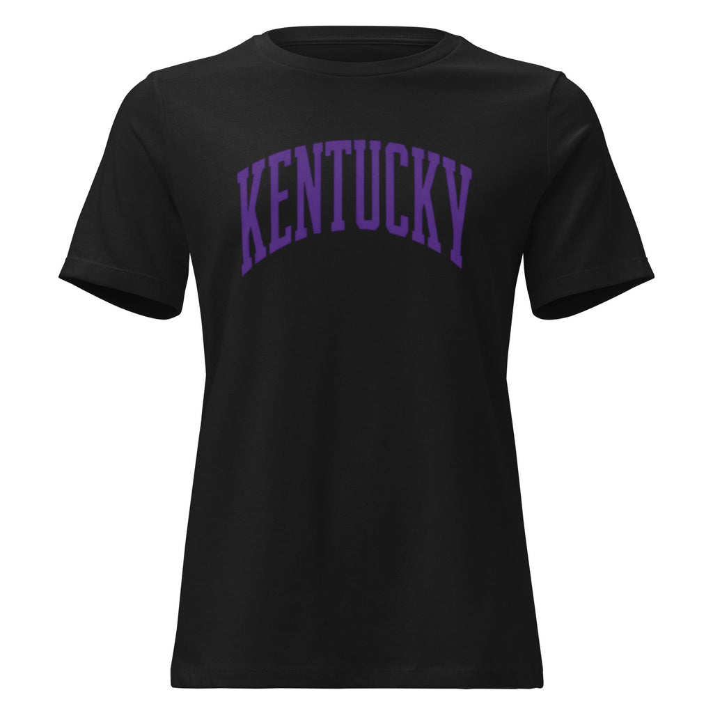 Kentucky Blue Varsity Script Women’s Relaxed Tee | Classic Cotton - Bluegrass Elite Apparel LLC