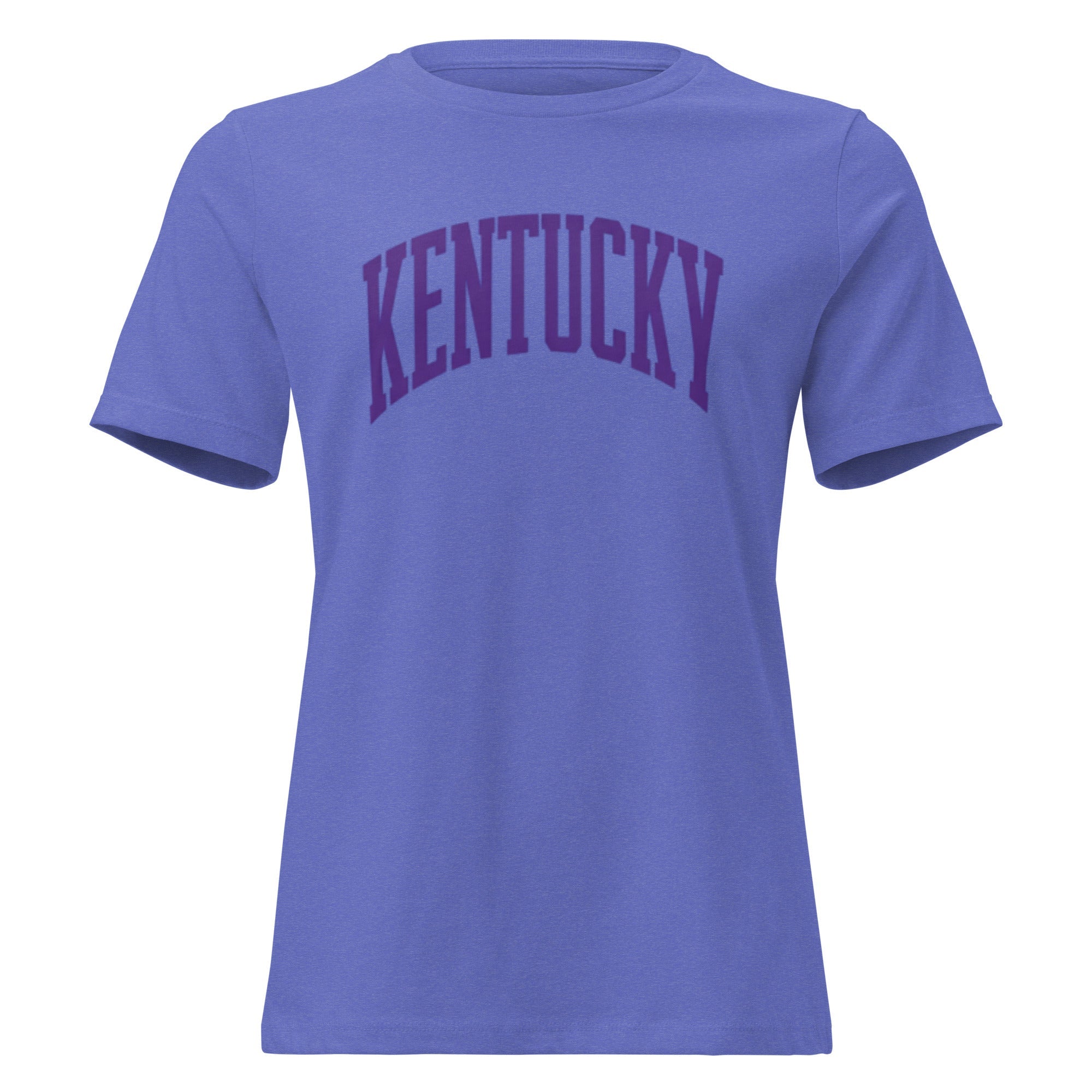 Kentucky Blue Varsity Script Women’s Relaxed Tee | Classic Cotton - Bluegrass Elite Apparel LLC