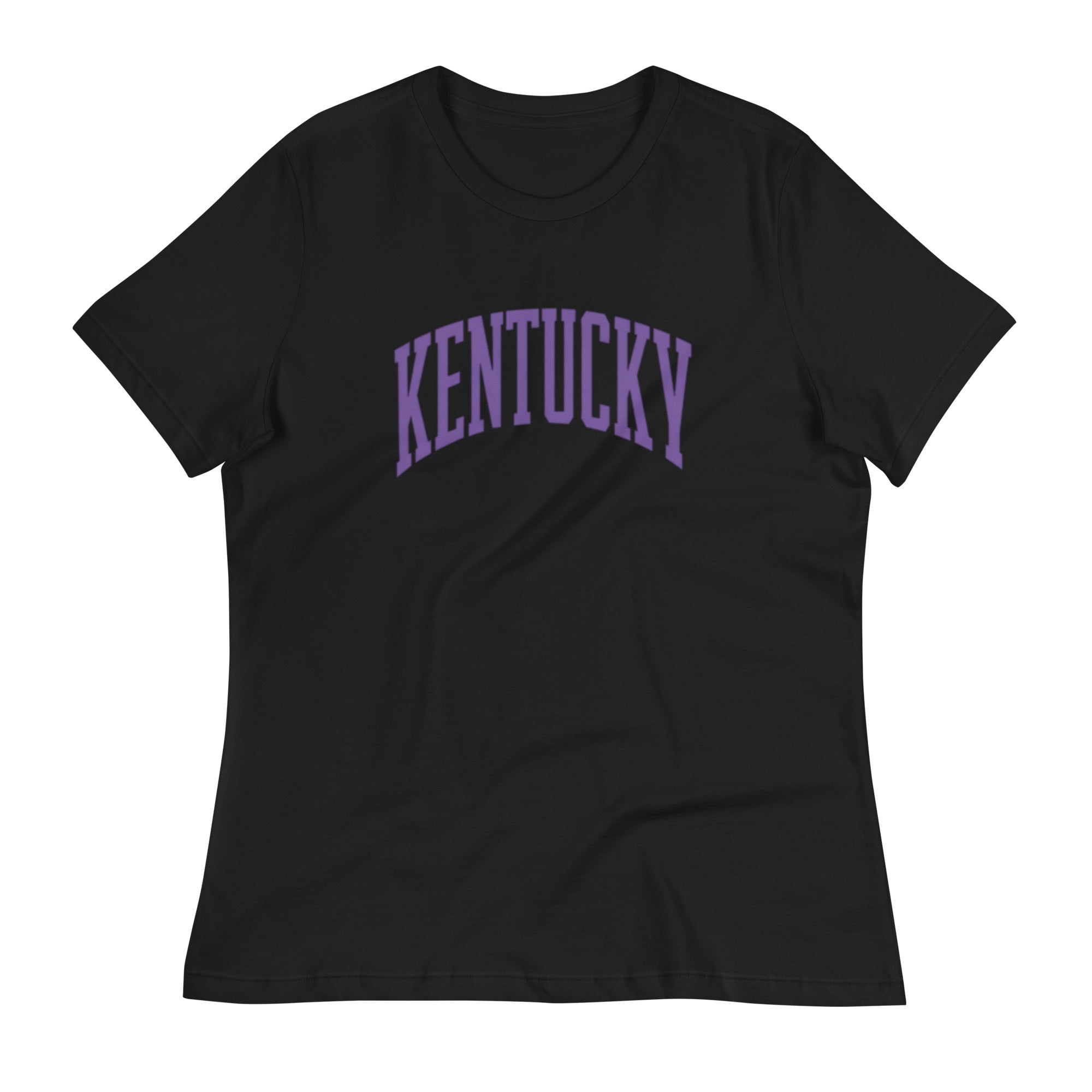 Kentucky Blue Varsity Script Women’s Relaxed Tee | Classic Cotton - Bluegrass Elite Apparel LLC