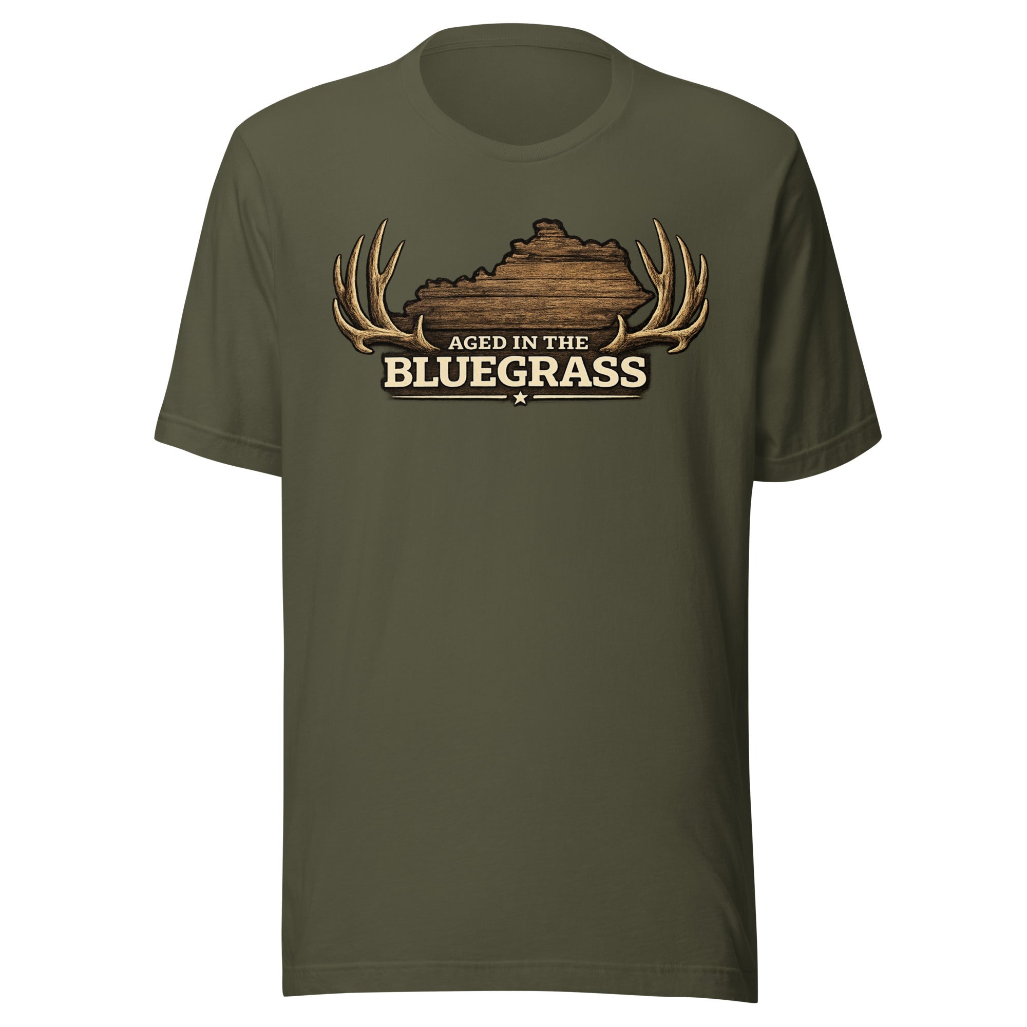 Kentucky Bluegrass Heritage Antler T-Shirt | Aged in the Bluegrass Design | Classic - Bluegrass Elite Apparel LLC