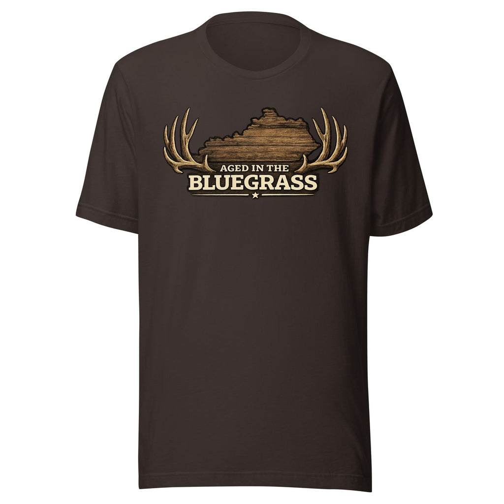 Kentucky Bluegrass Heritage Antler T-Shirt | Aged in the Bluegrass Design | Classic - Bluegrass Elite Apparel LLC