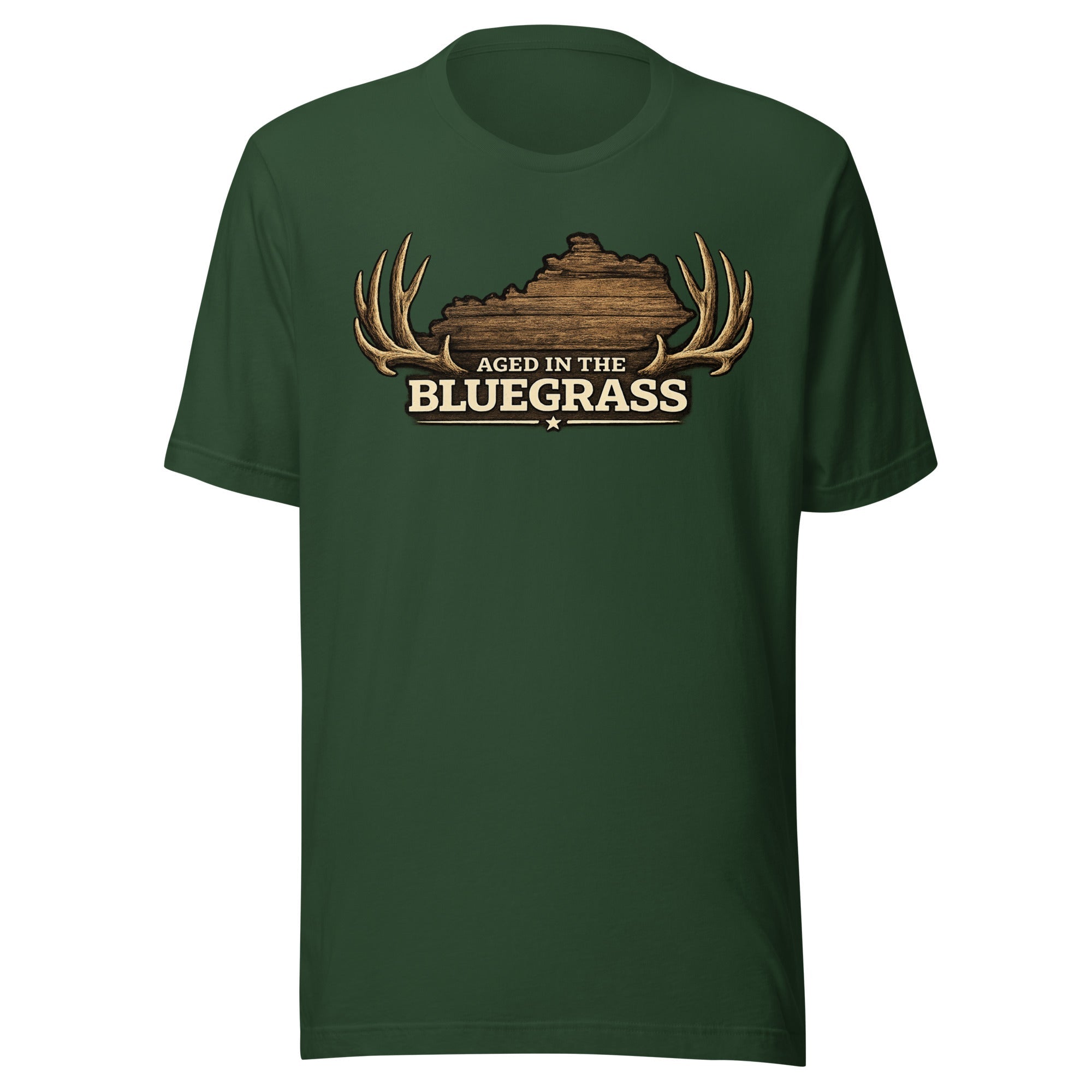 Kentucky Bluegrass Heritage Antler T-Shirt | Aged in the Bluegrass Design | Classic - Bluegrass Elite Apparel LLC