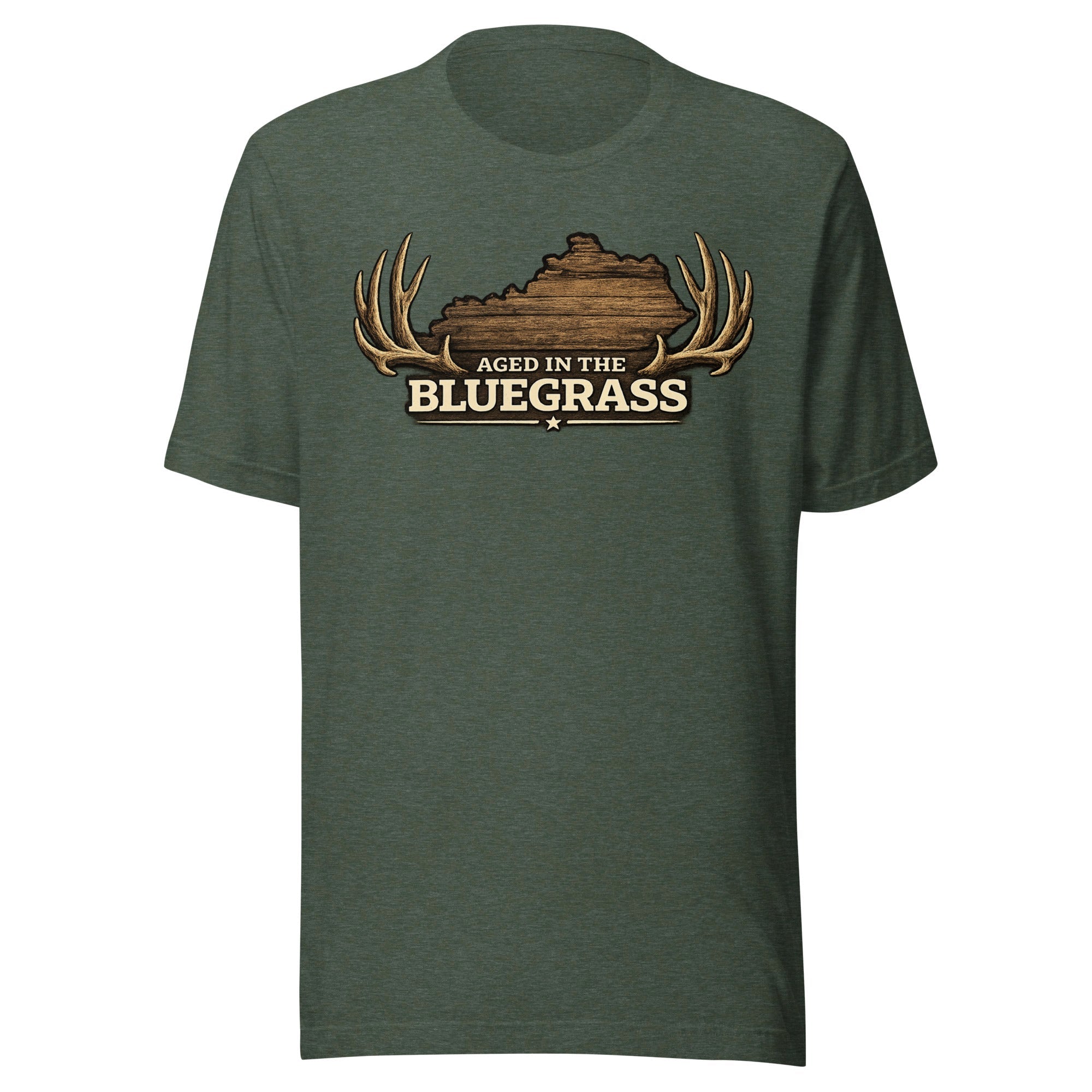 Kentucky Bluegrass Heritage Antler T-Shirt | Aged in the Bluegrass Design | Classic - Bluegrass Elite Apparel LLC