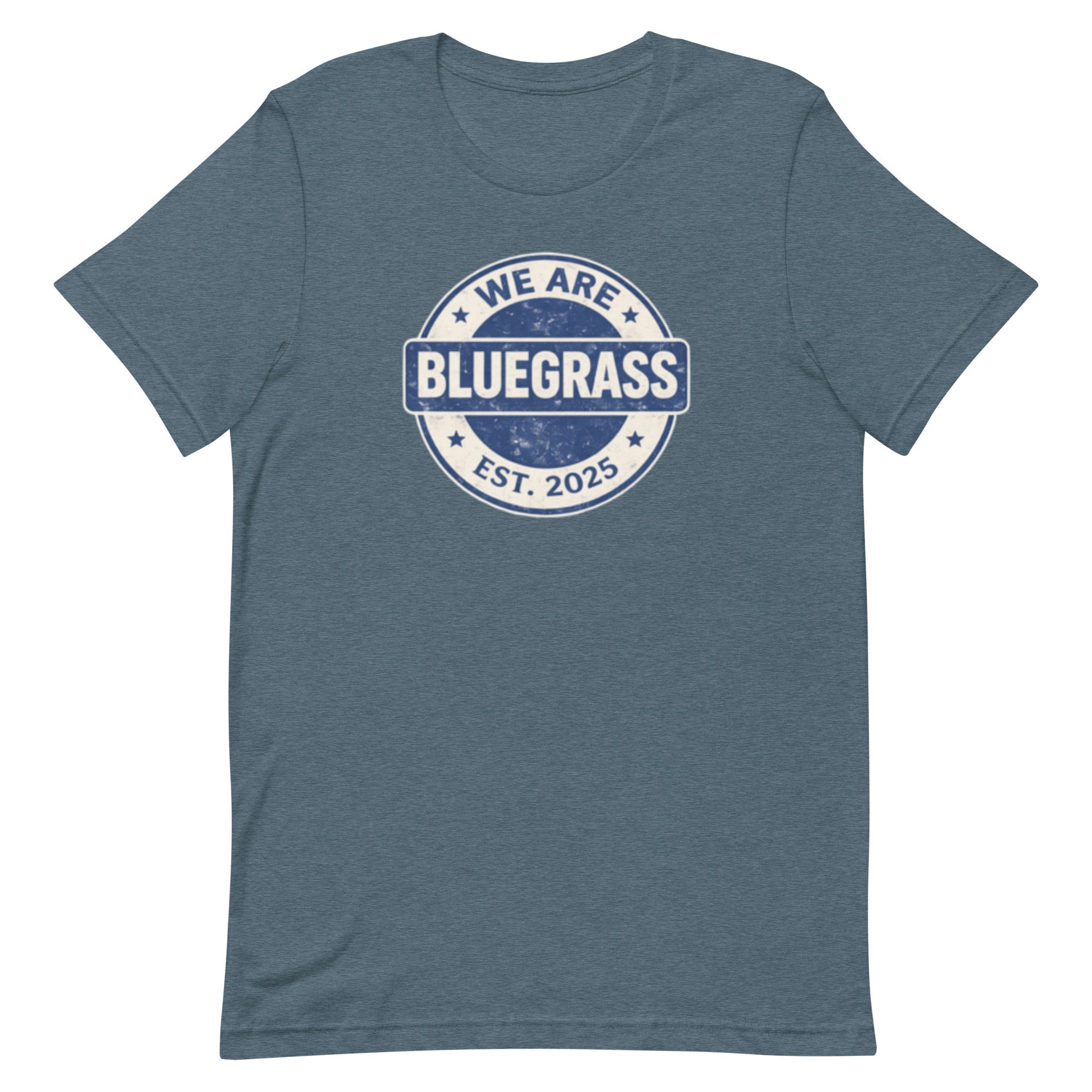 Kentucky Bluegrass Heritage Badge T-Shirt | Vintage Script Design | Classic - Bluegrass Elite Apparel LLC