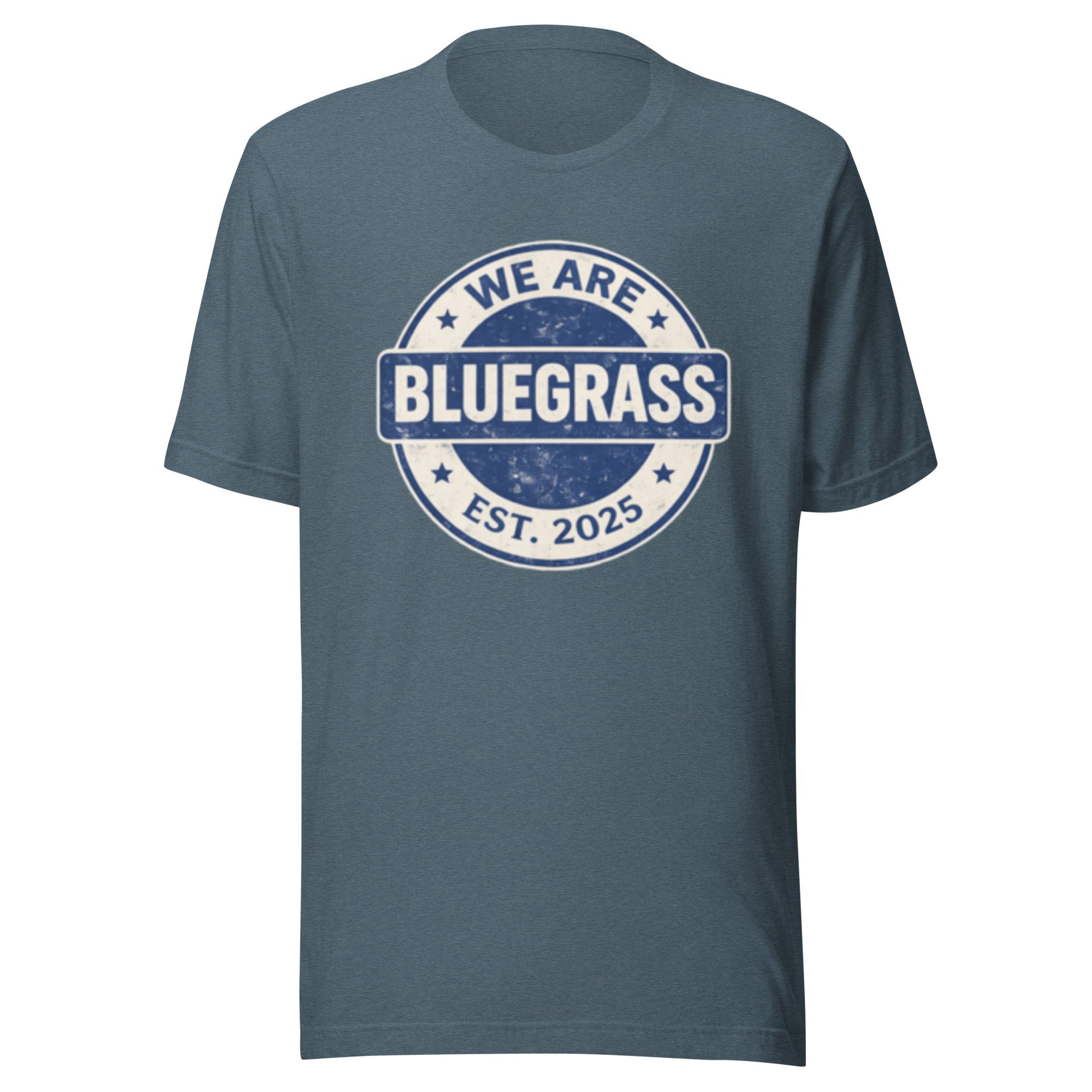 Kentucky Bluegrass Heritage Badge T-Shirt | Vintage Script Design | Classic - Bluegrass Elite Apparel LLC