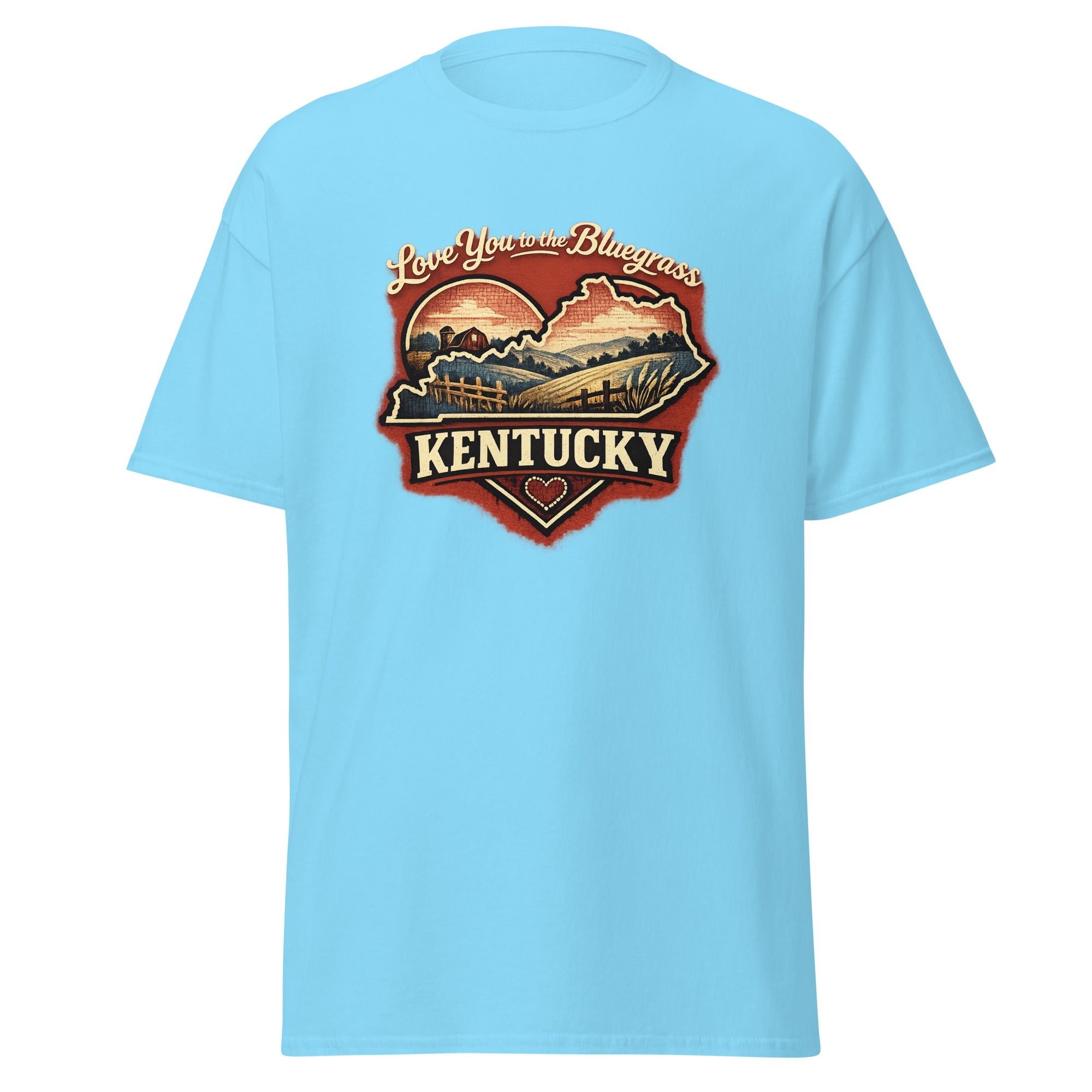 Kentucky Bluegrass T-Shirt | Love You to the Bluegrass Design | Basic - Bluegrass Elite Apparel LLC