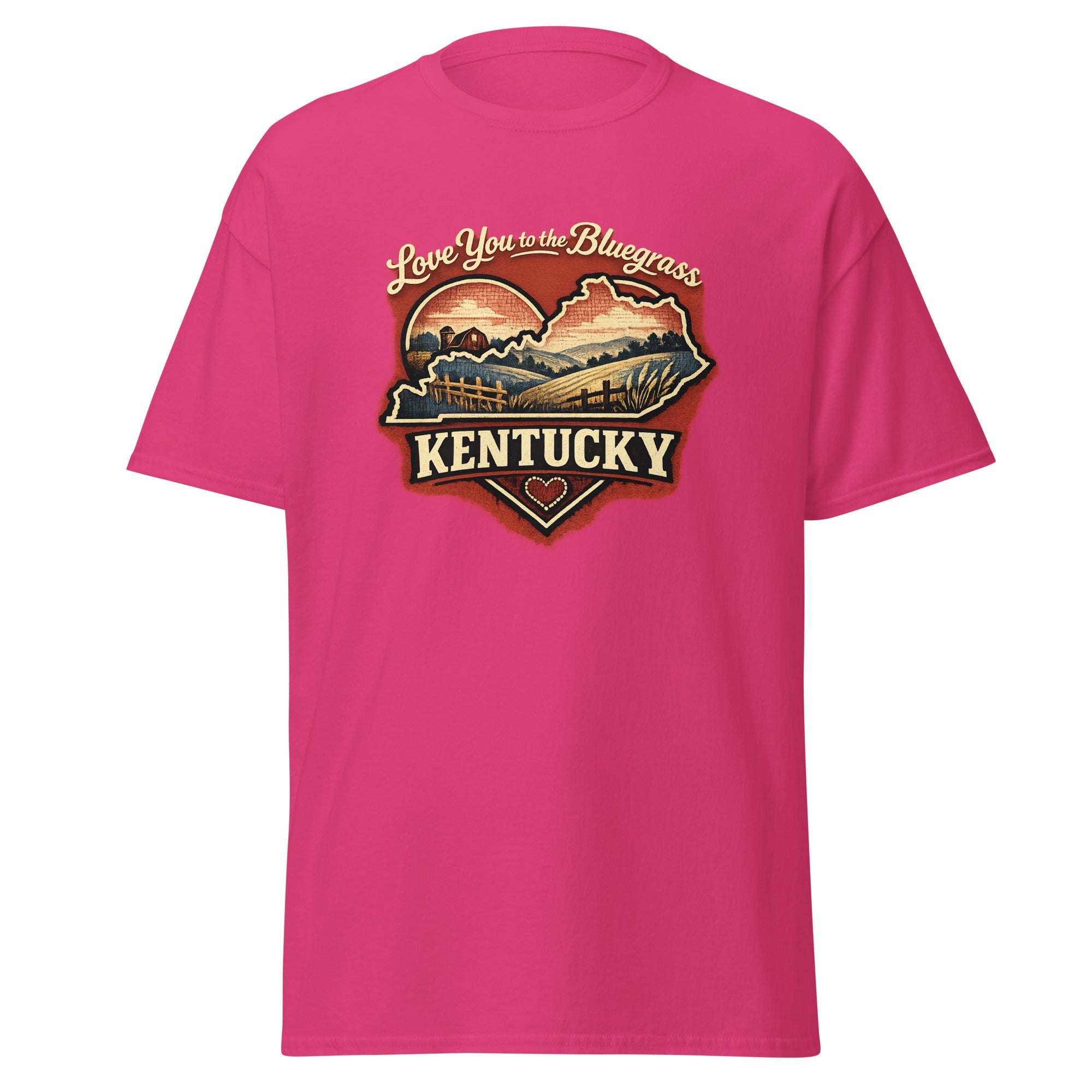 Kentucky Bluegrass T-Shirt | Love You to the Bluegrass Design | Basic - Bluegrass Elite Apparel LLC