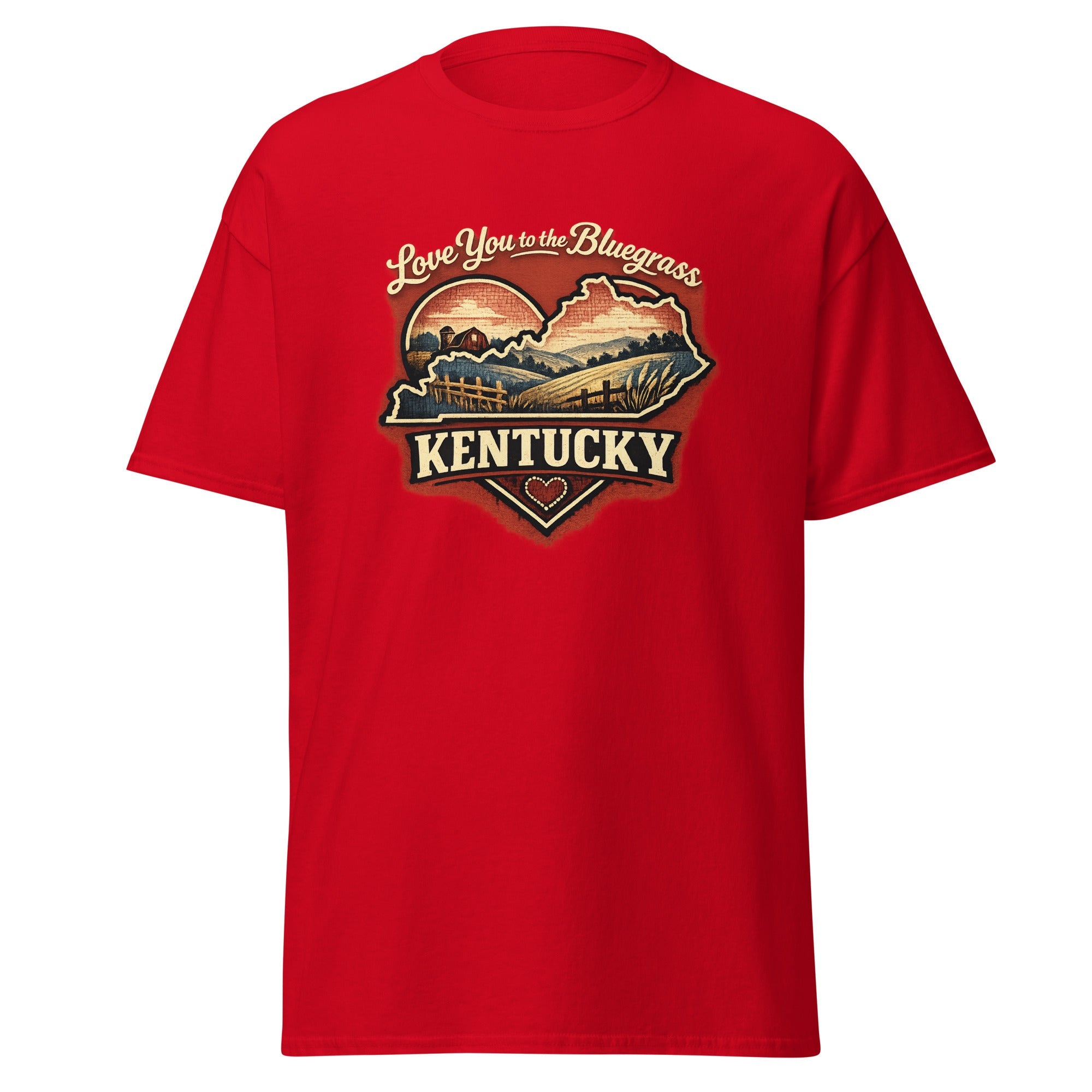 Kentucky Bluegrass T-Shirt | Love You to the Bluegrass Design | Basic - Bluegrass Elite Apparel LLC