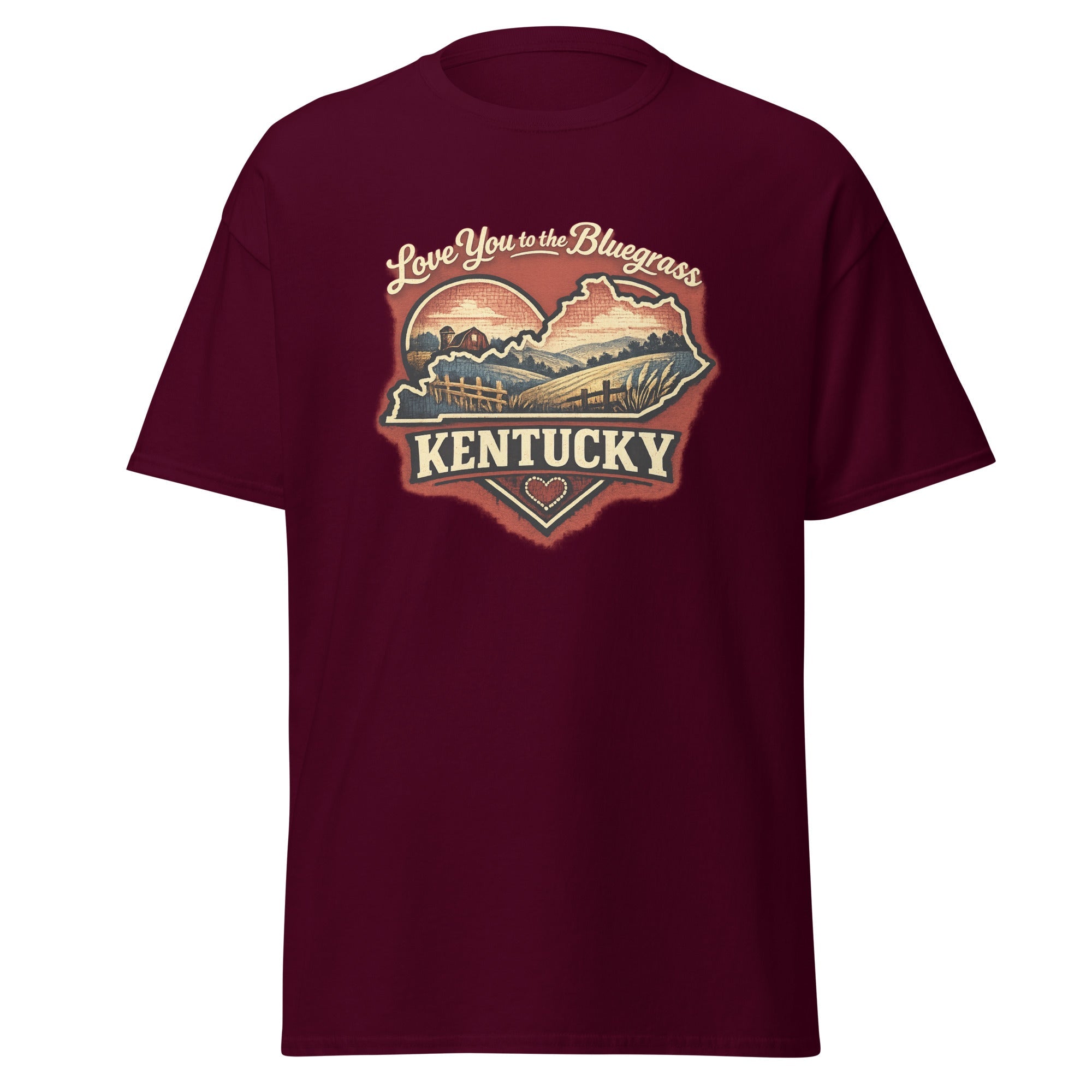 Kentucky Bluegrass T-Shirt | Love You to the Bluegrass Design | Basic - Bluegrass Elite Apparel LLC