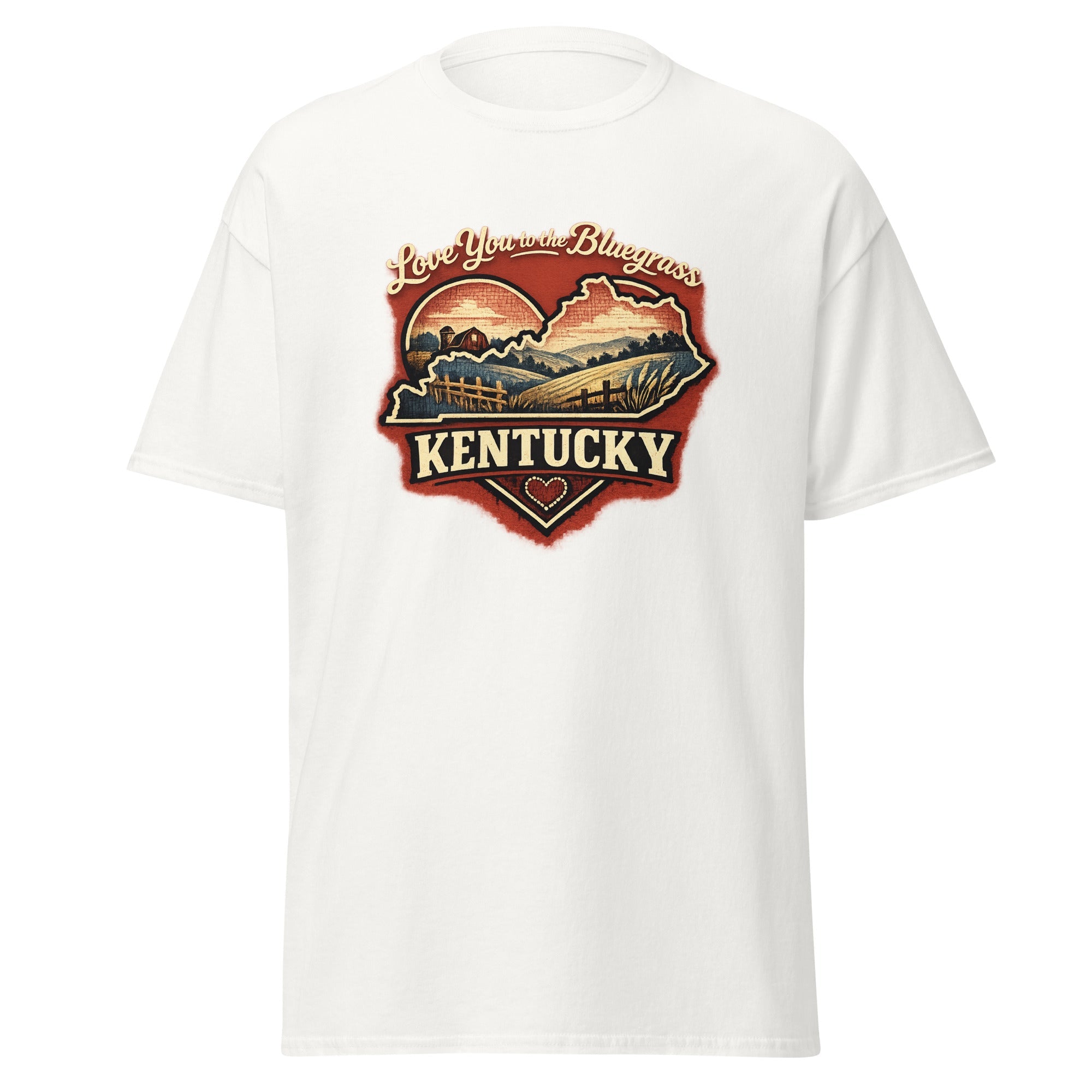 Kentucky Bluegrass T-Shirt | Love You to the Bluegrass Design | Basic - Bluegrass Elite Apparel LLC