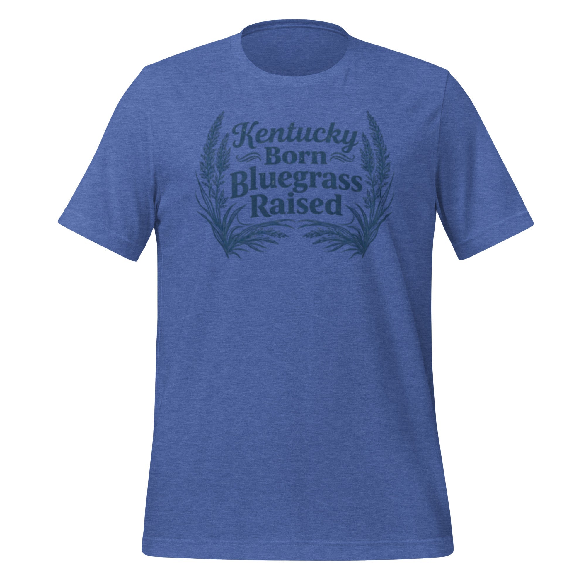 Kentucky Born, Bluegrass Raised T-Shirt | Hand - Drawn Grass Design | Classic Cotton - Bluegrass Elite Apparel LLC