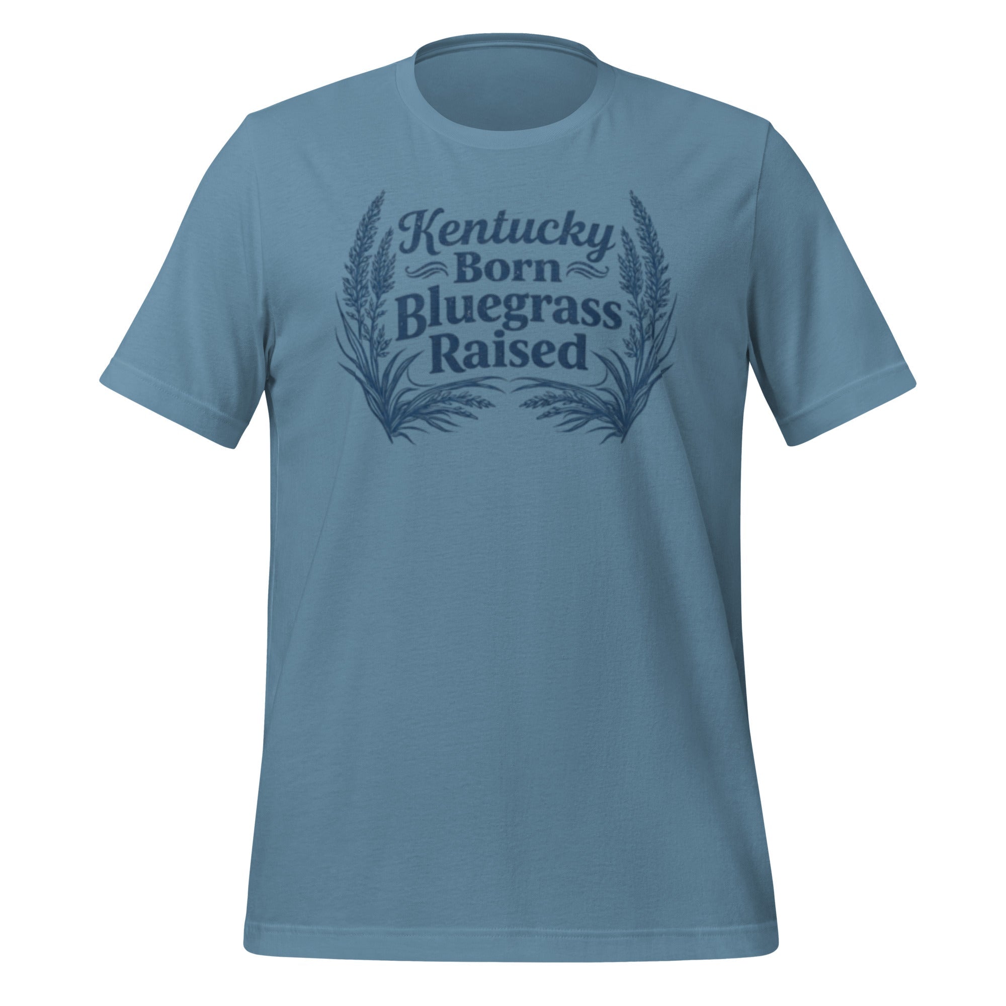 Kentucky Born, Bluegrass Raised T-Shirt | Hand - Drawn Grass Design | Classic Cotton - Bluegrass Elite Apparel LLC