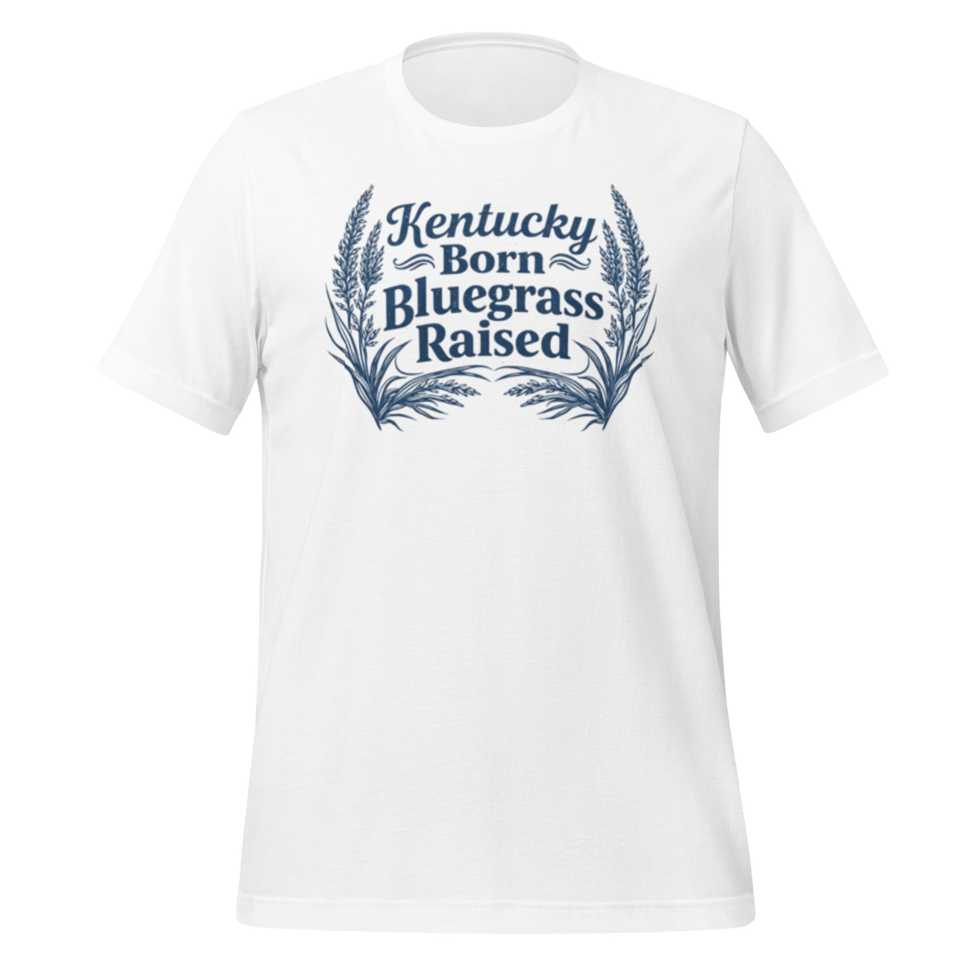 Kentucky Born, Bluegrass Raised T-Shirt | Hand - Drawn Grass Design | Classic Cotton - Bluegrass Elite Apparel LLC