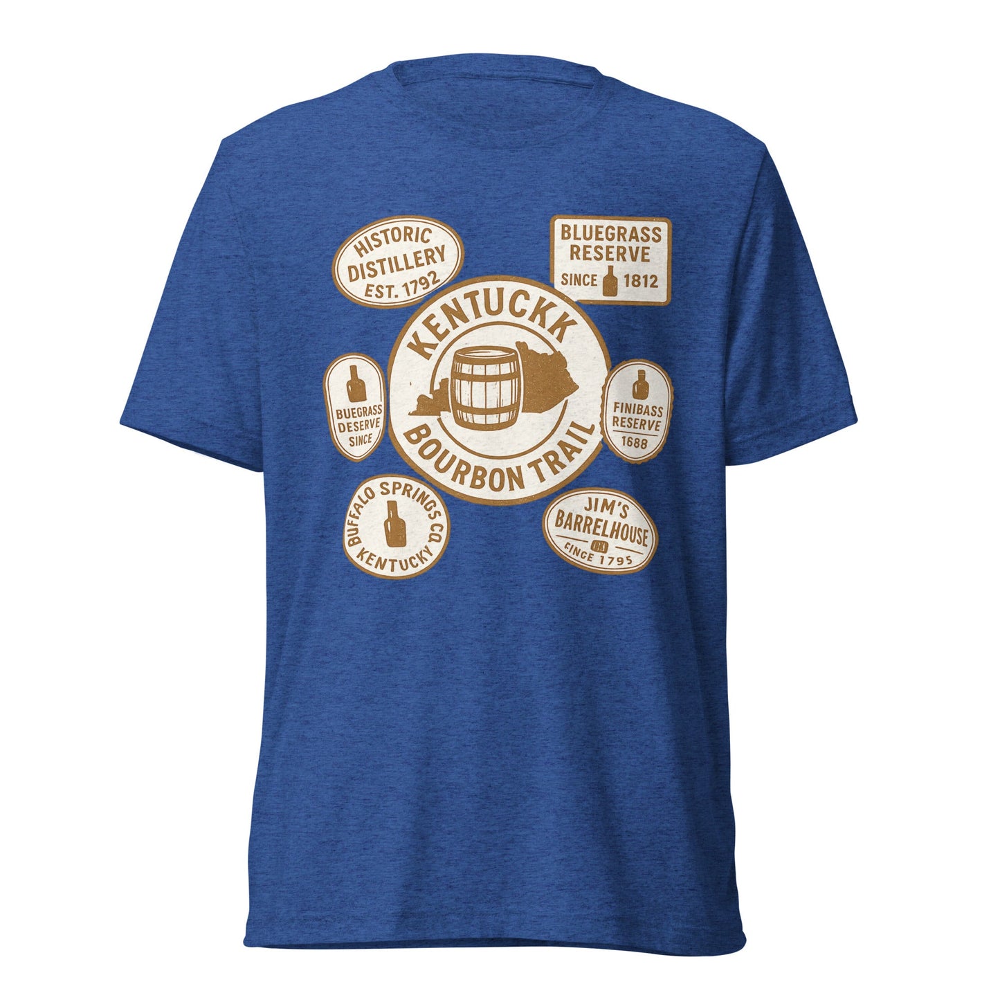 Kentucky bourbon shirt | Bourbon Explorer Tee | Elite Tri - Blend - Bluegrass Elite Apparel LLC