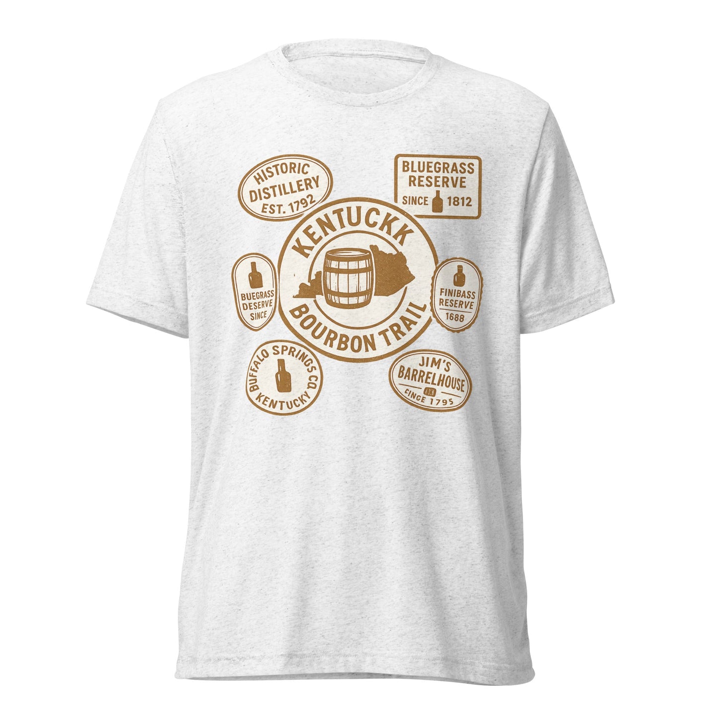 Kentucky bourbon shirt | Bourbon Explorer Tee | Elite Tri - Blend - Bluegrass Elite Apparel LLC