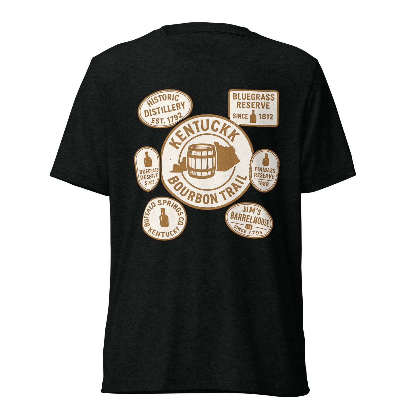 Kentucky bourbon shirt | Bourbon Explorer Tee | Elite Tri - Blend - Bluegrass Elite Apparel LLC