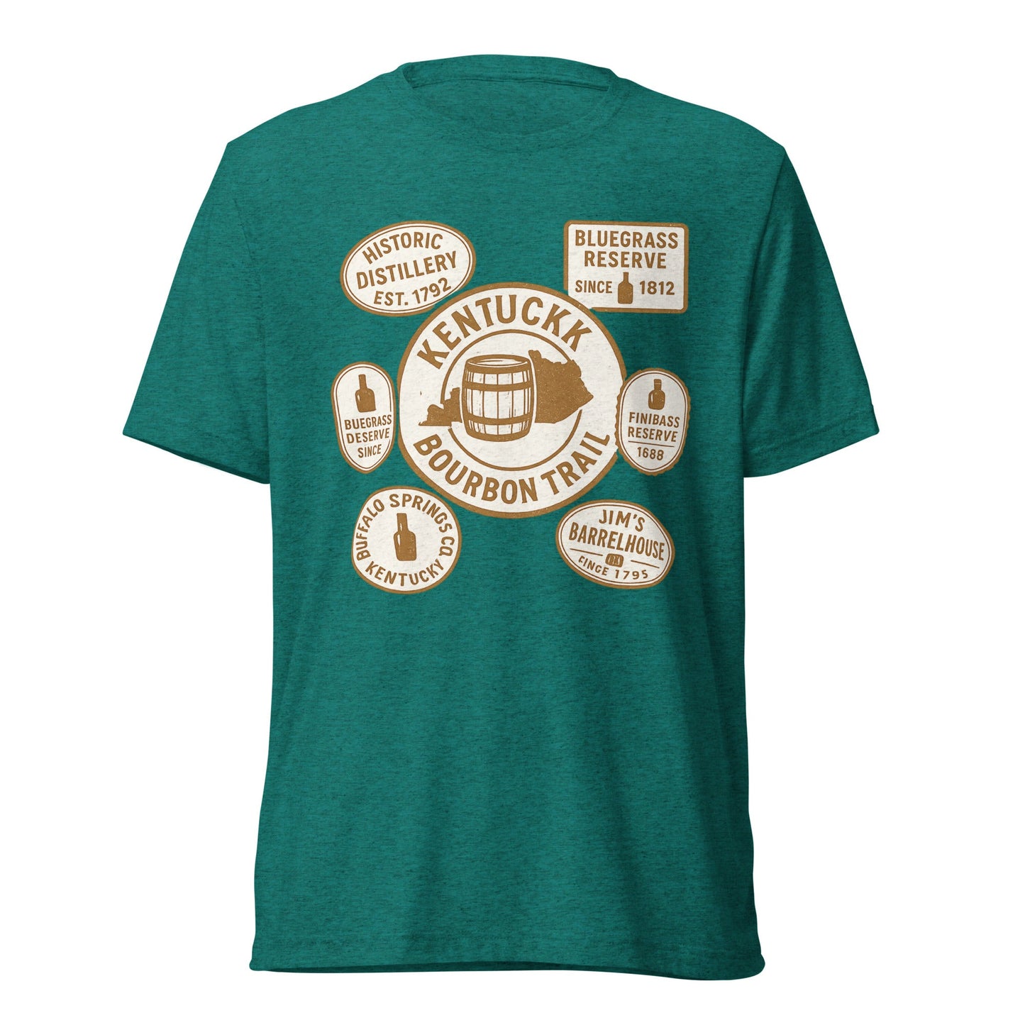Kentucky bourbon shirt | Bourbon Explorer Tee | Elite Tri - Blend - Bluegrass Elite Apparel LLC