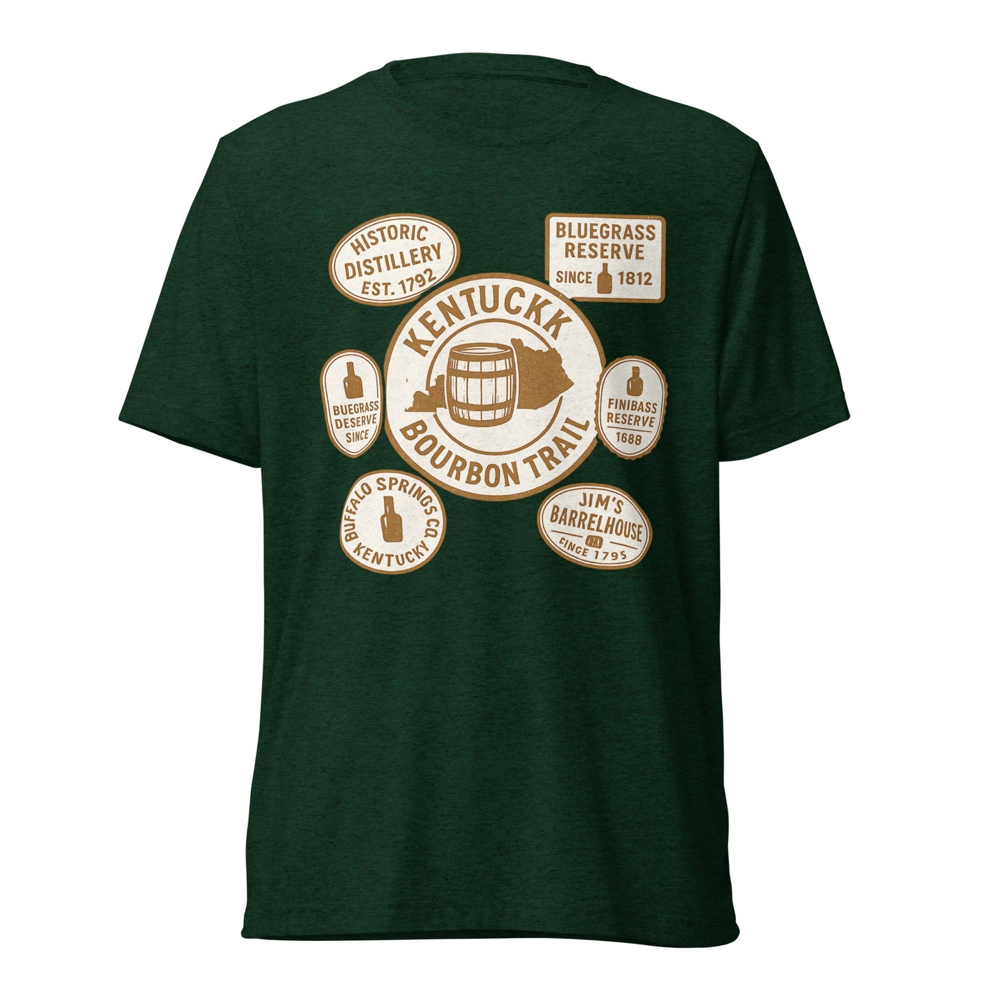Kentucky bourbon shirt | Bourbon Explorer Tee | Elite Tri - Blend - Bluegrass Elite Apparel LLC