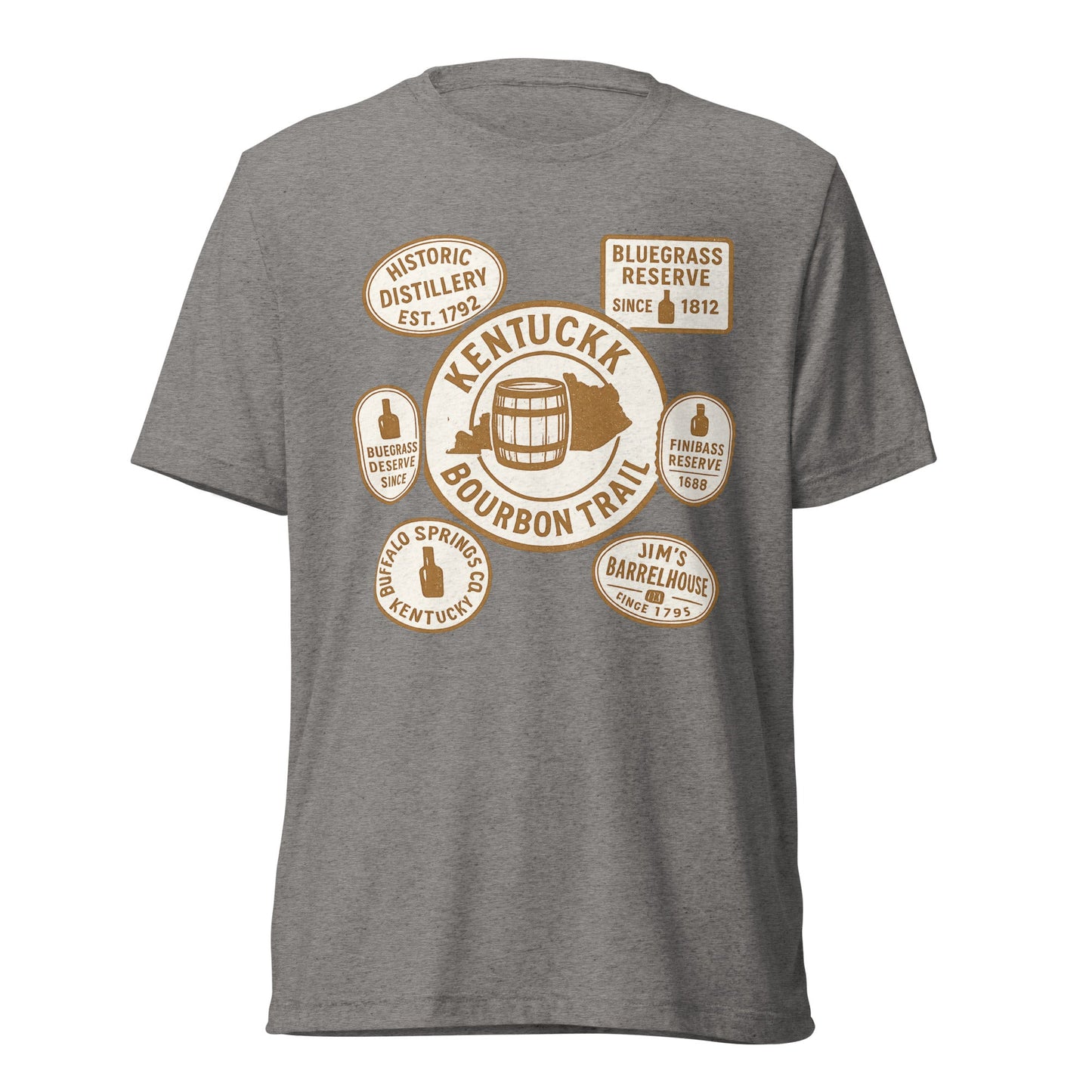 Kentucky bourbon shirt | Bourbon Explorer Tee | Elite Tri - Blend - Bluegrass Elite Apparel LLC