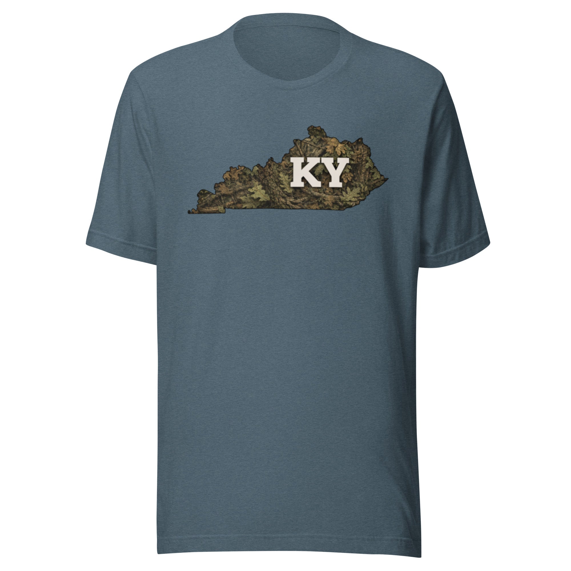 Kentucky Camo State Script Tee | Woodland Heritage Design | Classic Airlume - Bluegrass Elite Apparel LLC