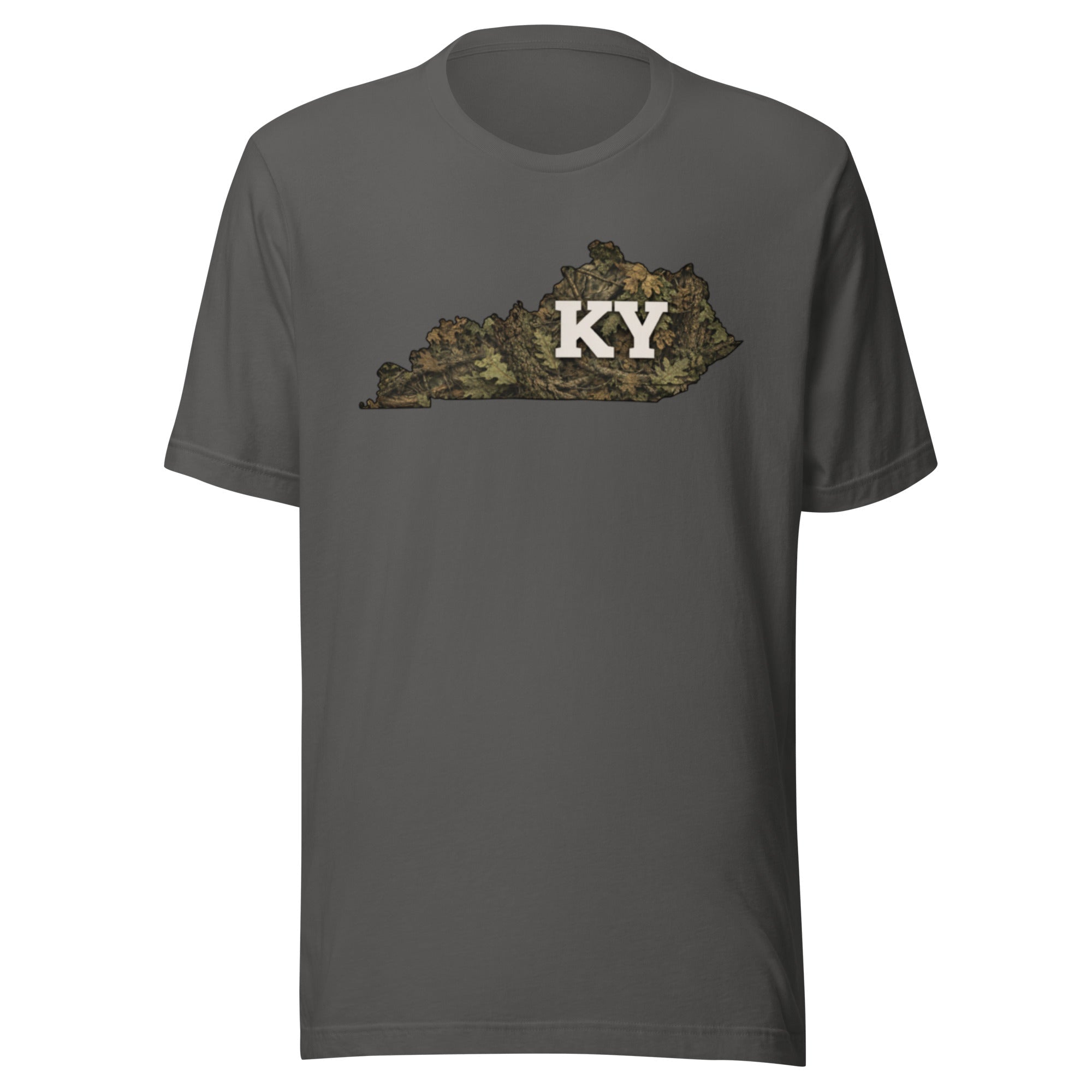 Kentucky Camo State Script Tee | Woodland Heritage Design | Classic Airlume - Bluegrass Elite Apparel LLC