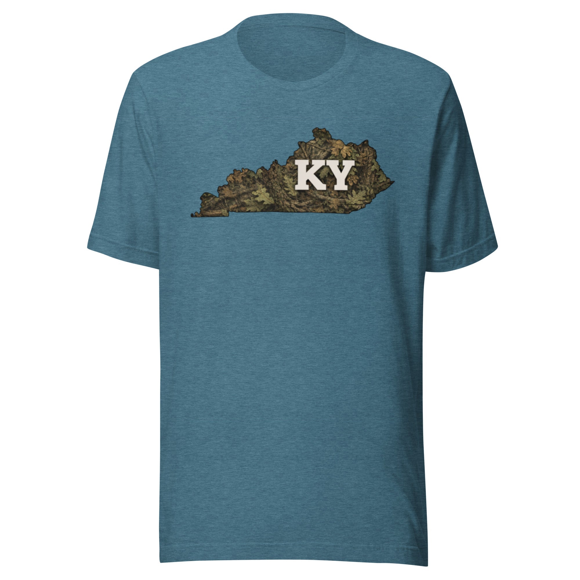 Kentucky Camo State Script Tee | Woodland Heritage Design | Classic Airlume - Bluegrass Elite Apparel LLC