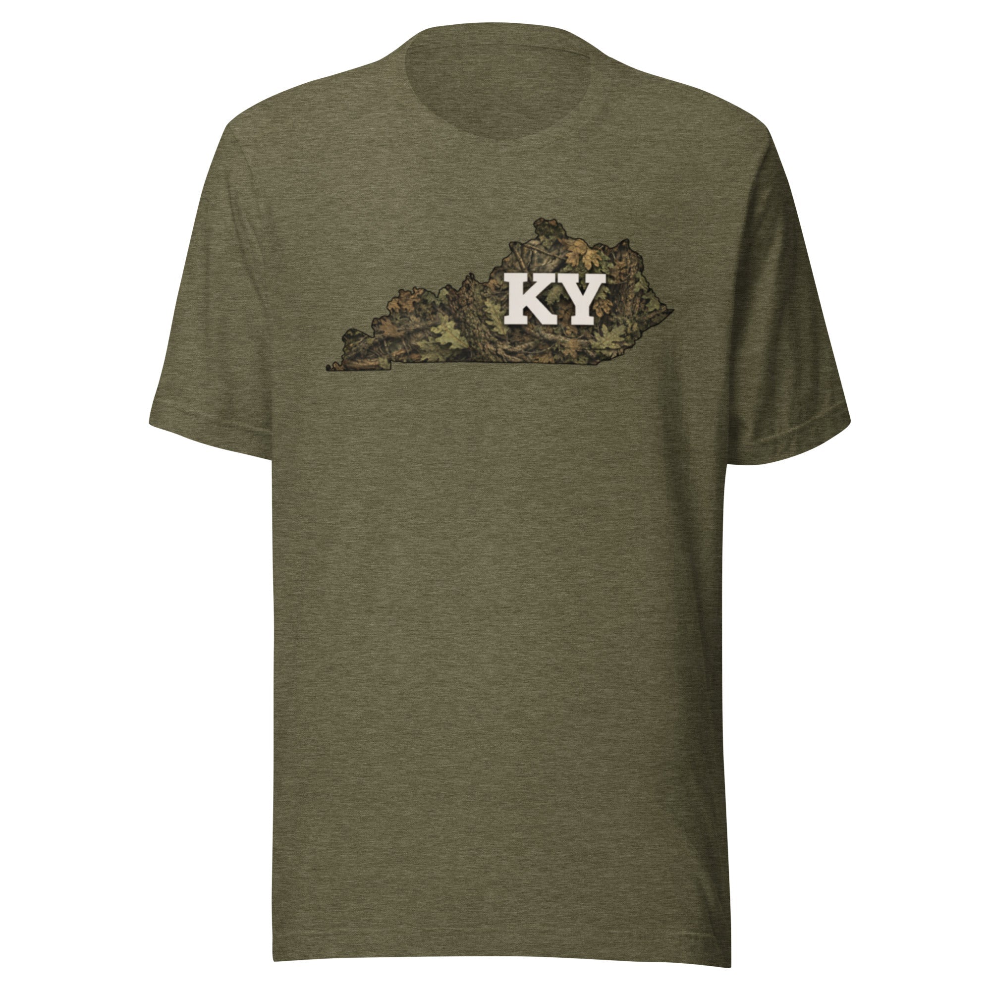 Kentucky Camo State Script Tee | Woodland Heritage Design | Classic Airlume - Bluegrass Elite Apparel LLC