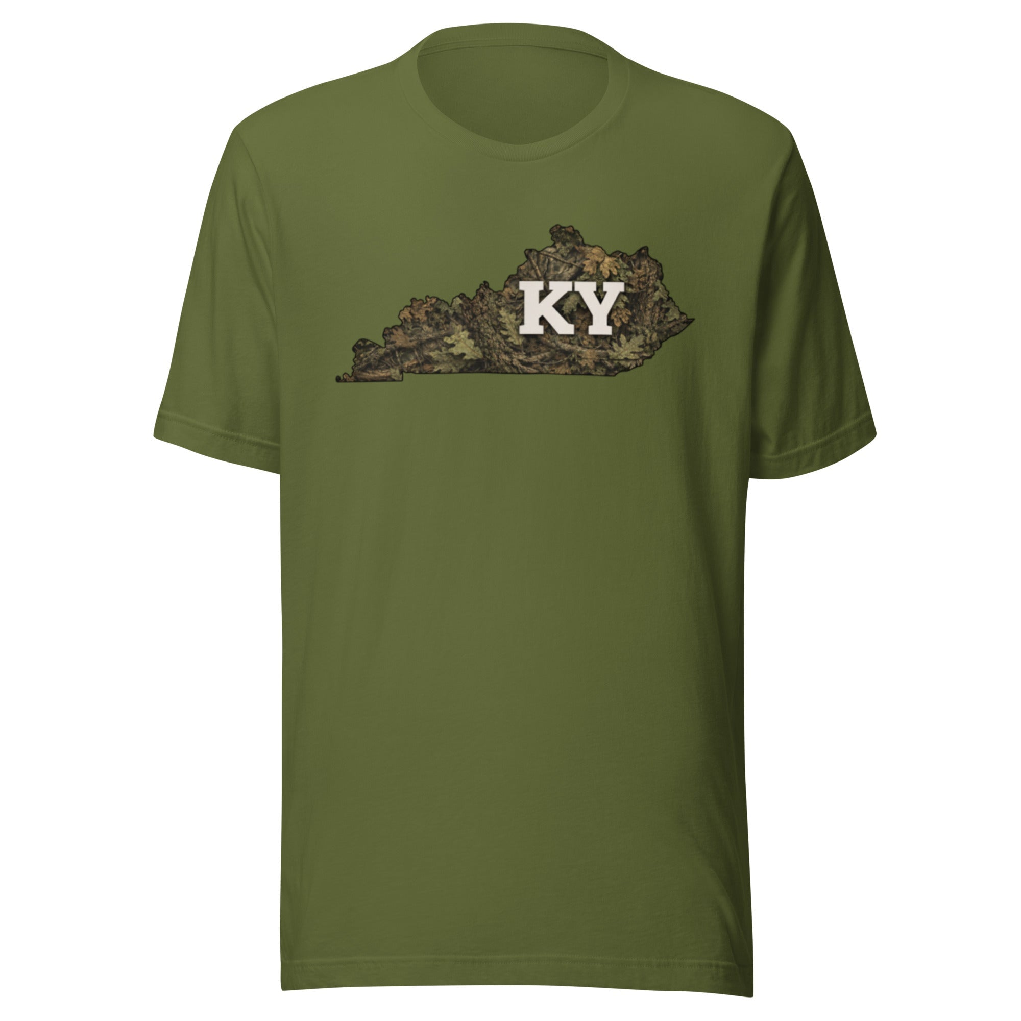 Kentucky Camo State Script Tee | Woodland Heritage Design | Classic Airlume - Bluegrass Elite Apparel LLC