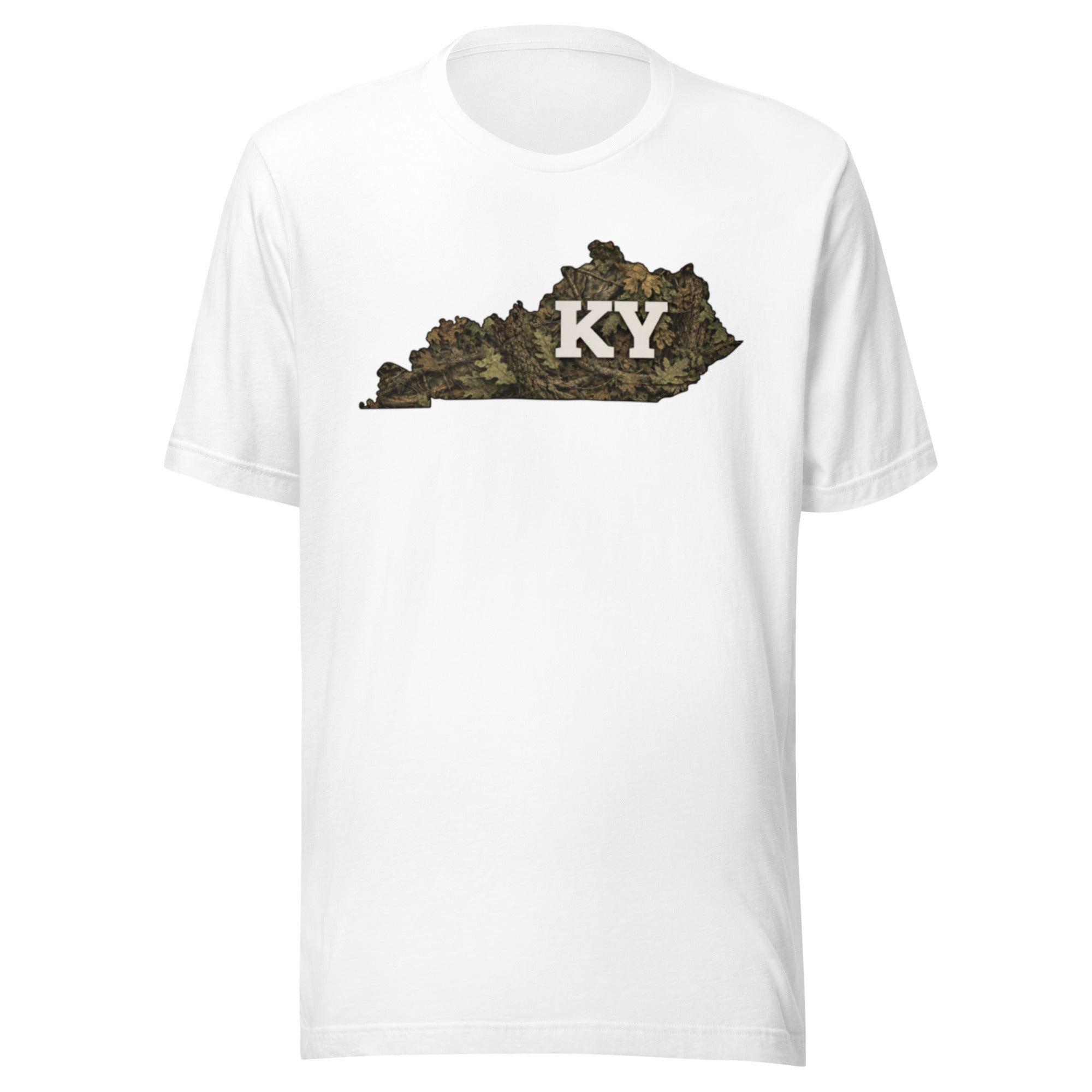 Kentucky Camo State Script Tee | Woodland Heritage Design | Classic Airlume - Bluegrass Elite Apparel LLC