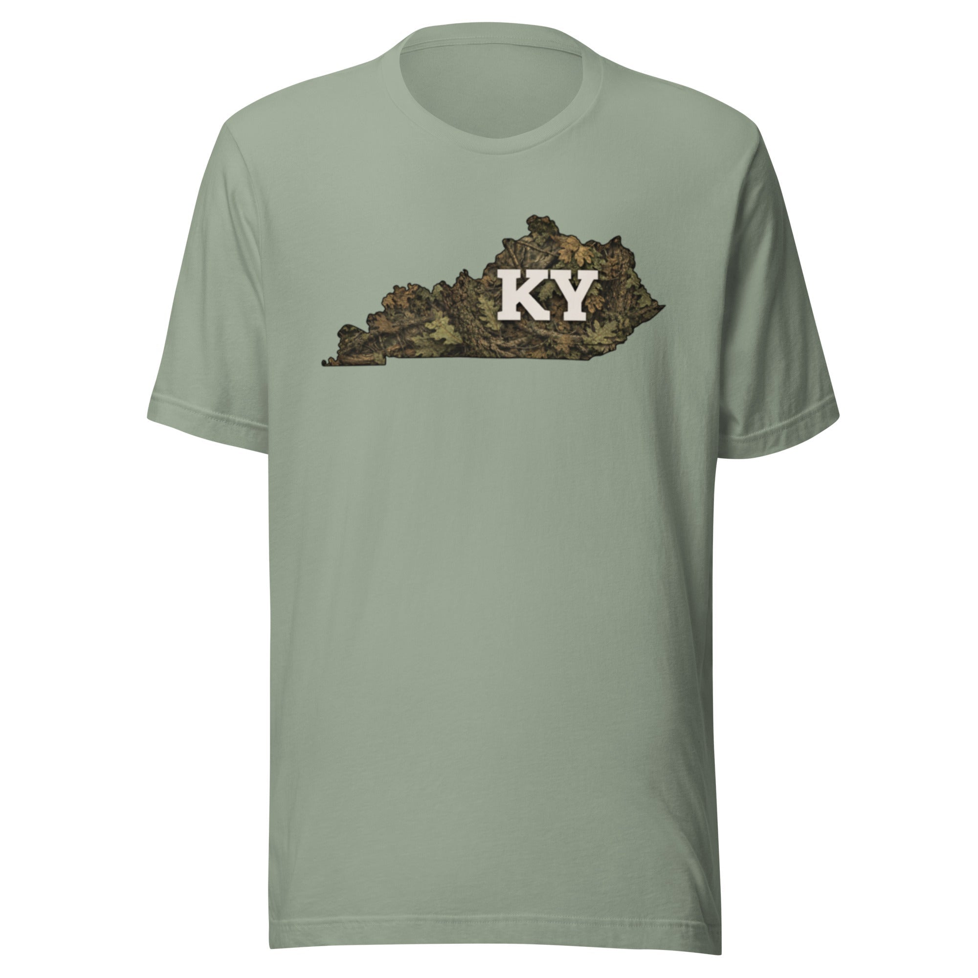 Kentucky Camo State Script Tee | Woodland Heritage Design | Classic Airlume - Bluegrass Elite Apparel LLC