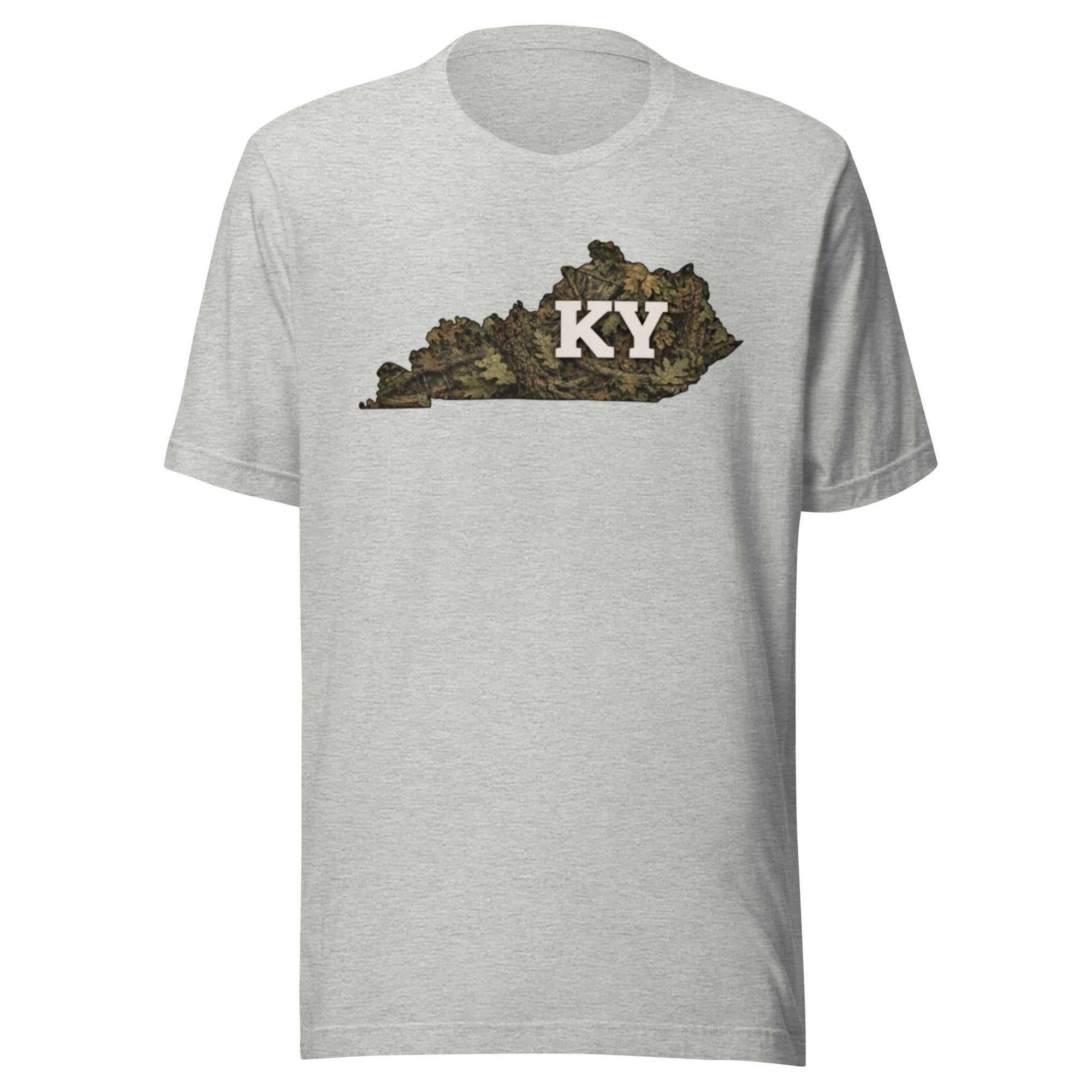 Kentucky Camo State Script Tee | Woodland Heritage Design | Classic Airlume - Bluegrass Elite Apparel LLC