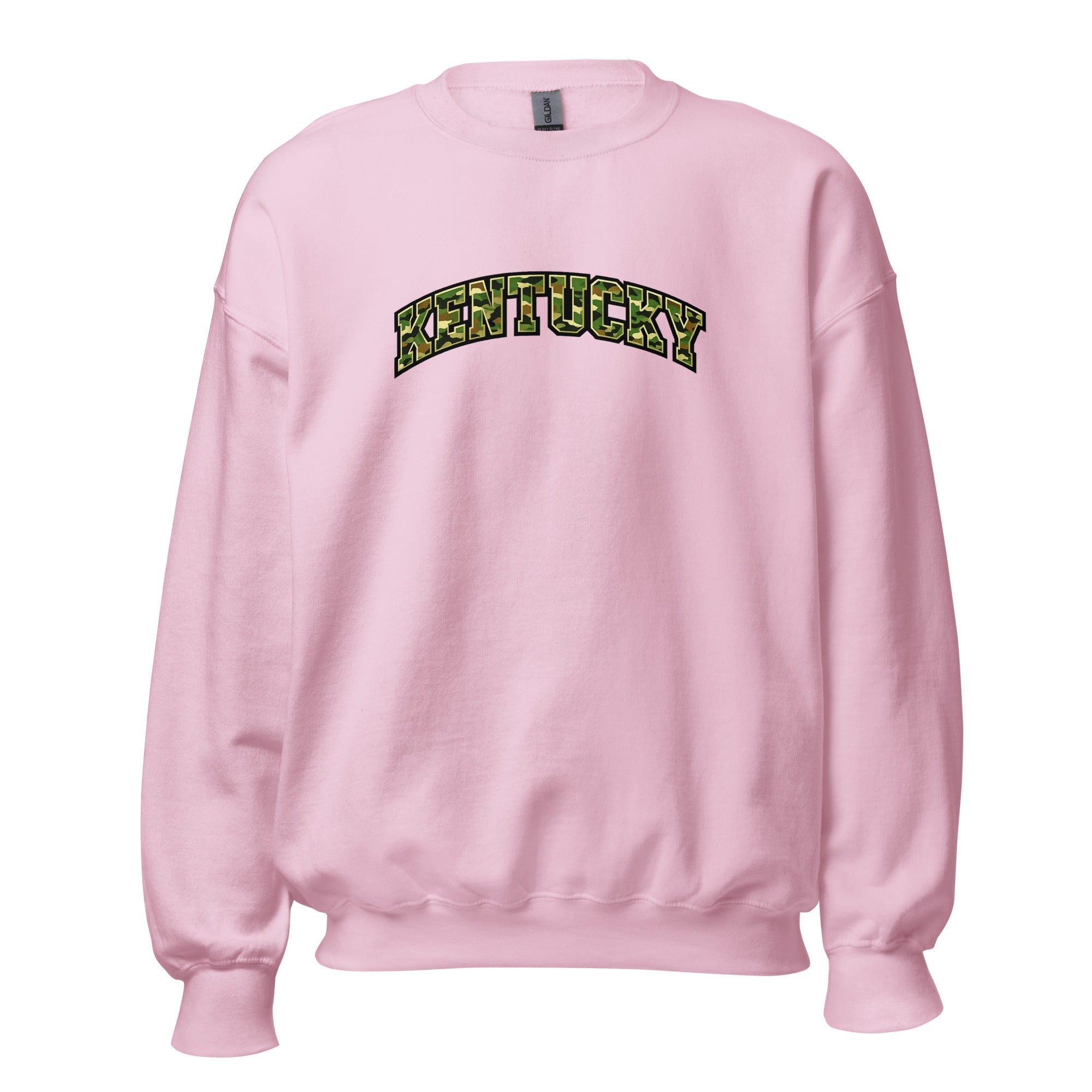 Kentucky Camo Sweatshirt | Military Green Arch Design | Unisex - Bluegrass Elite Apparel LLC