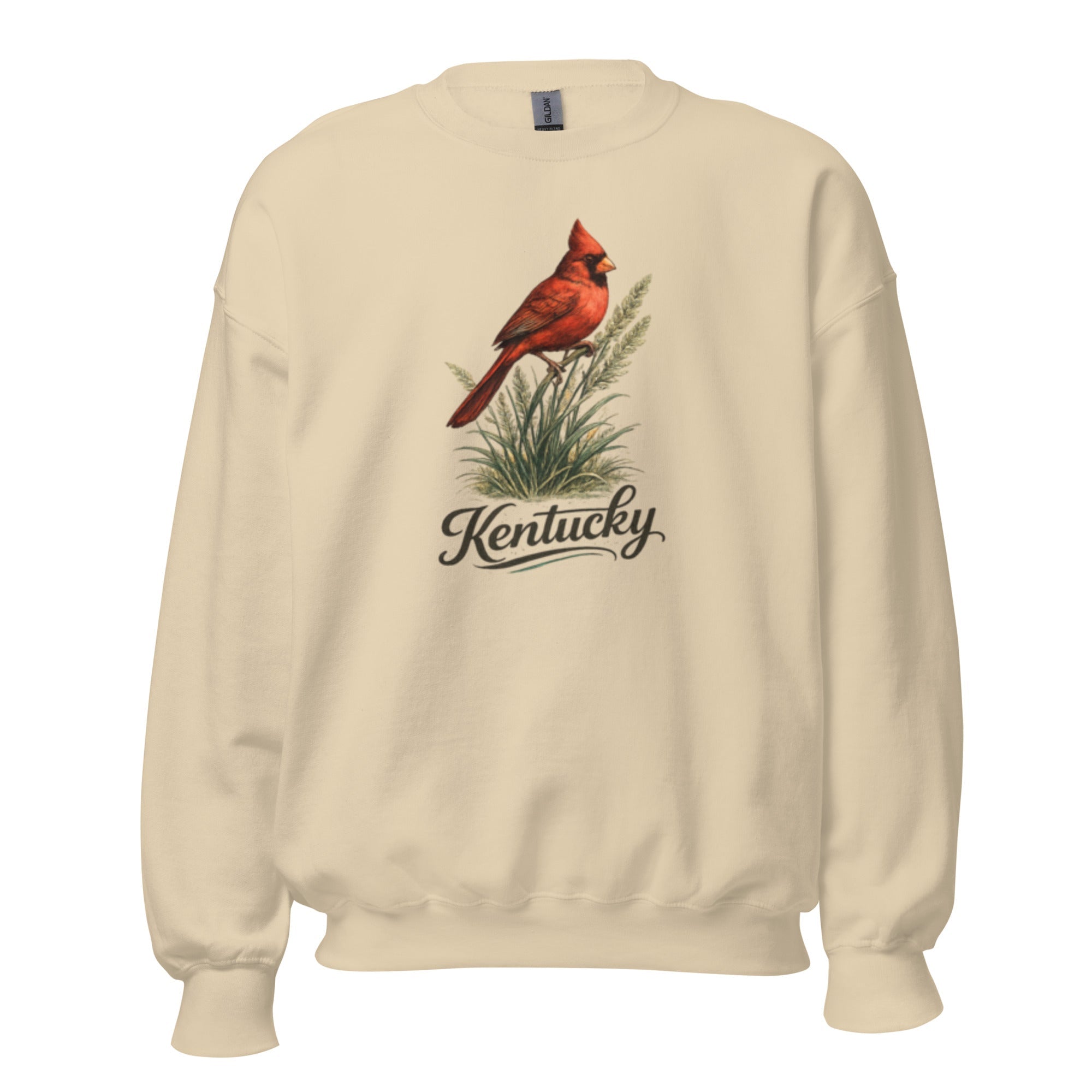 Kentucky Cardinal State Bird Sweatshirt | Bluegrass Perch Design | Unisex Pullover - Bluegrass Elite Apparel LLC