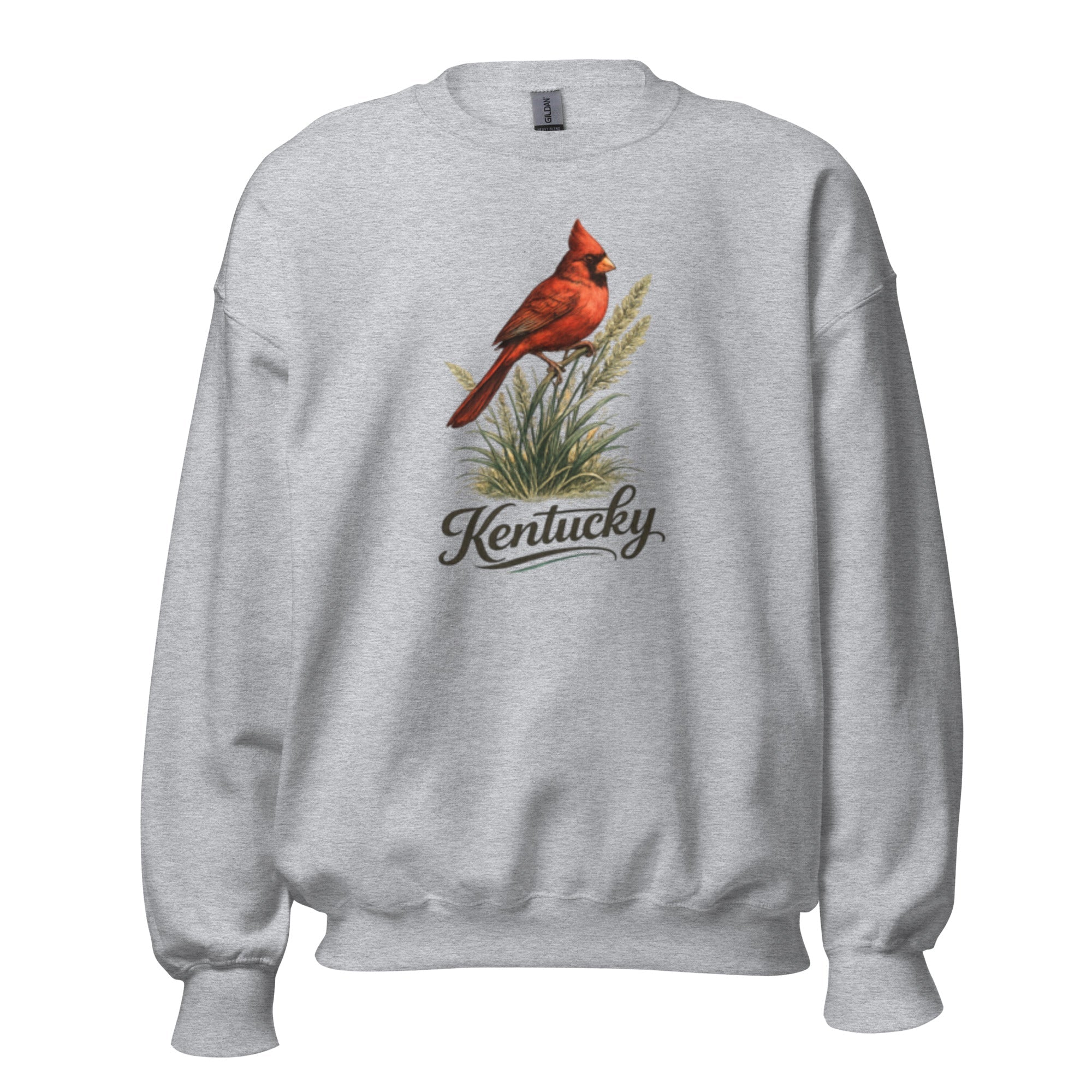Kentucky Cardinal State Bird Sweatshirt | Bluegrass Perch Design | Unisex Pullover - Bluegrass Elite Apparel LLC