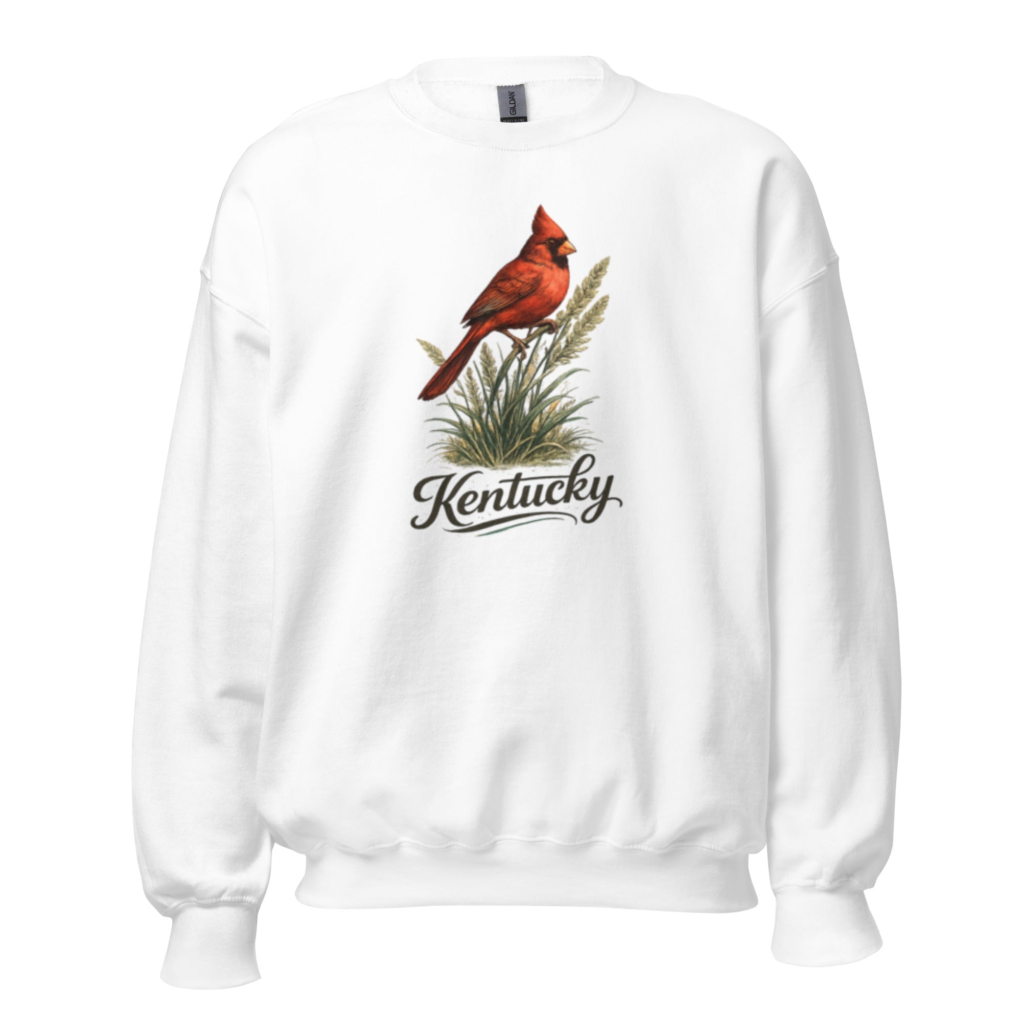 Kentucky Cardinal State Bird Sweatshirt | Bluegrass Perch Design | Unisex Pullover - Bluegrass Elite Apparel LLC