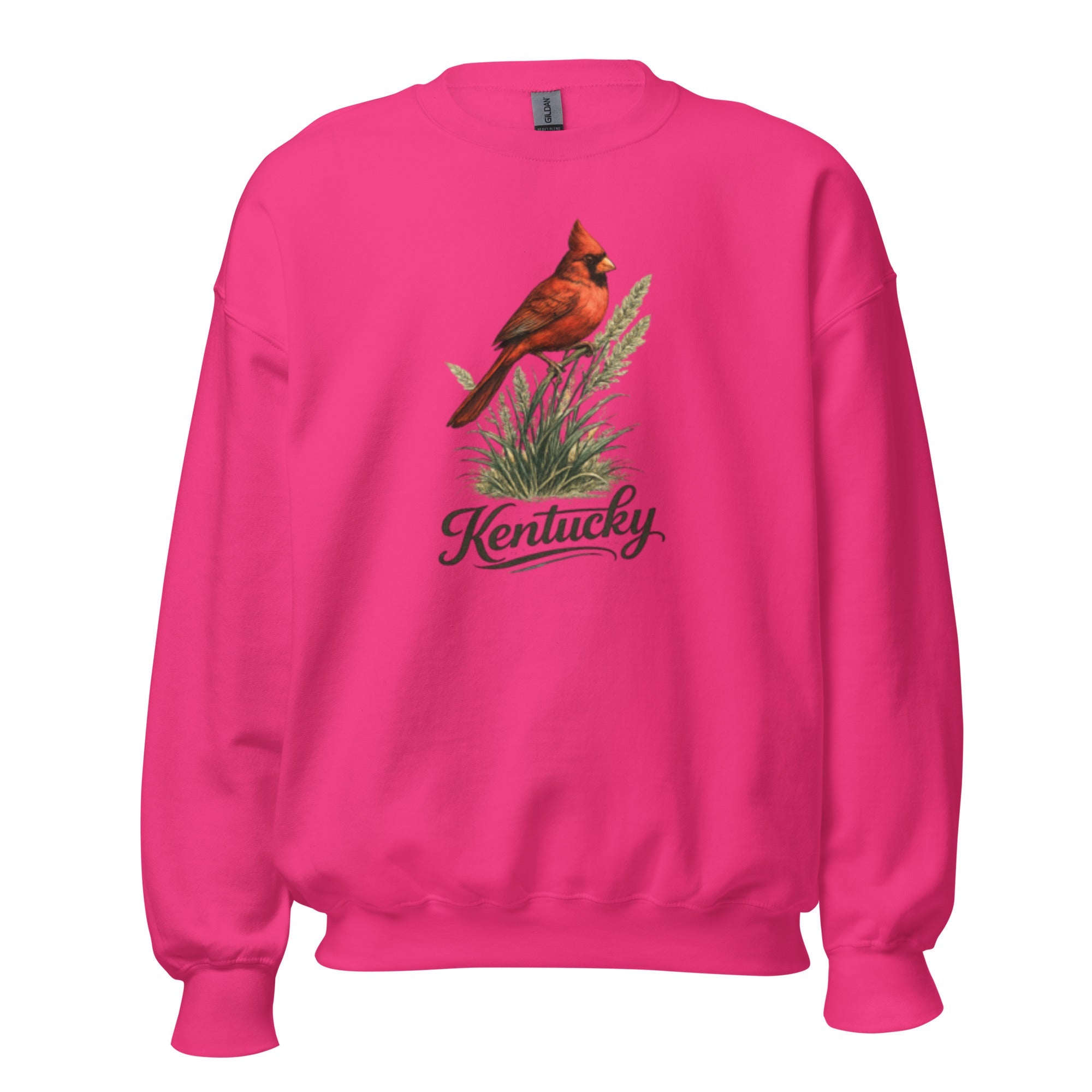 Kentucky Cardinal State Bird Sweatshirt | Bluegrass Perch Design | Unisex Pullover - Bluegrass Elite Apparel LLC
