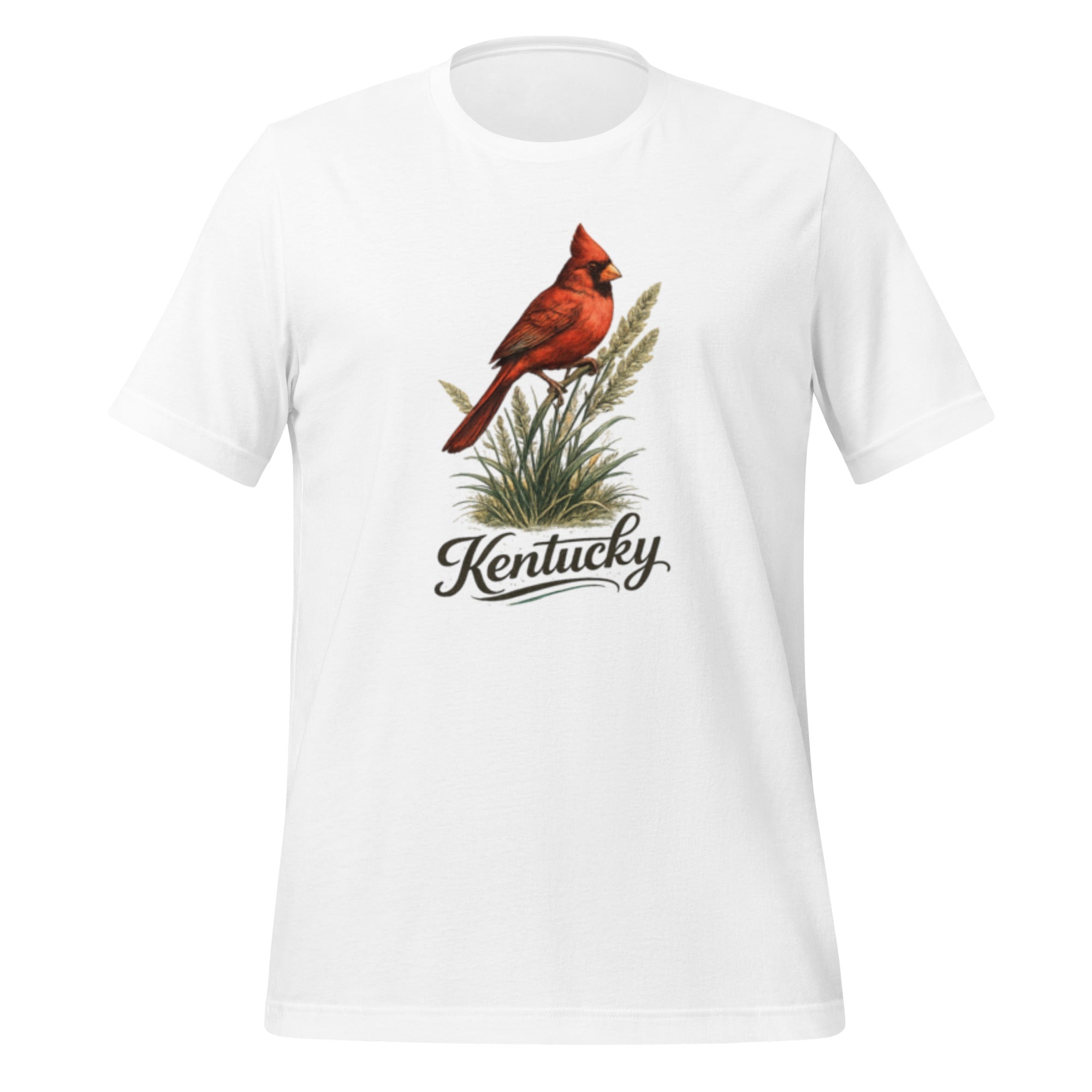 Kentucky Cardinal State Bird T-Shirt | Bluegrass Perch Design | Classic Cotton - Bluegrass Elite Apparel LLC