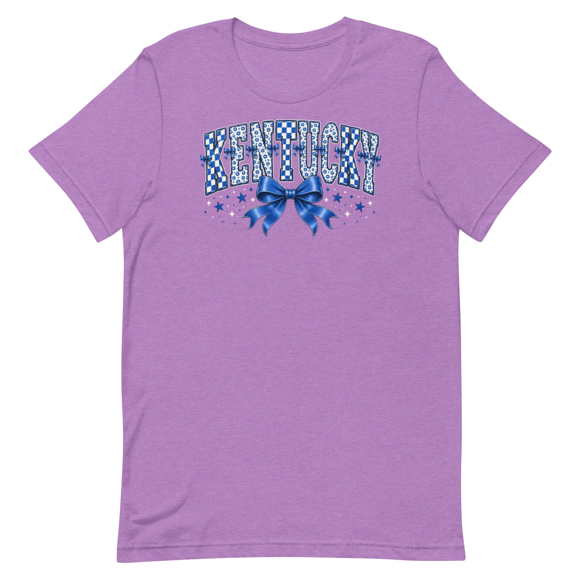 Kentucky Checker Bow Tee | Floral Vintage Design | Classic - Bluegrass Elite Apparel LLC