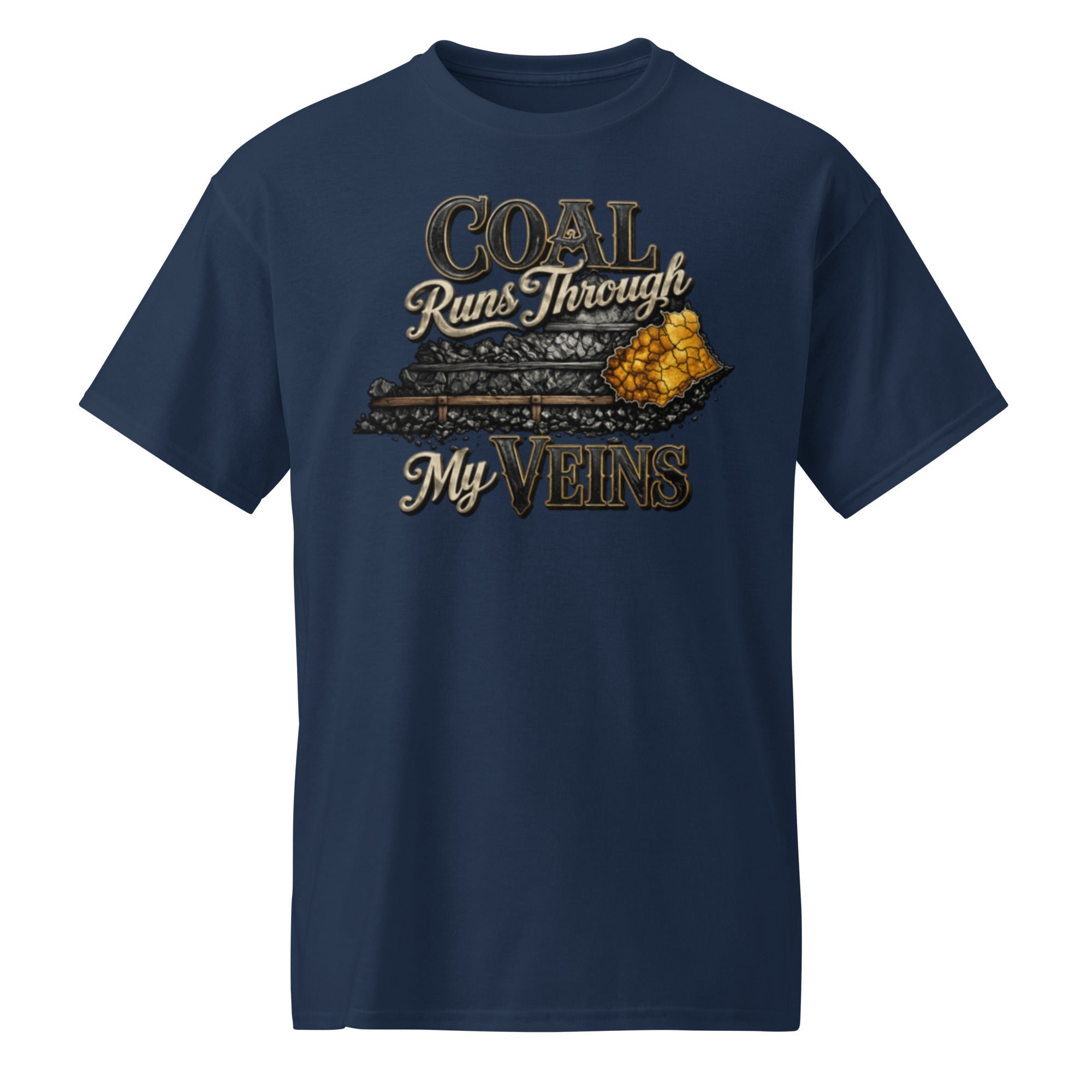 Kentucky Coal Heritage Graphic T-Shirt | Veins Statement Design | Basic - Bluegrass Elite Apparel LLC