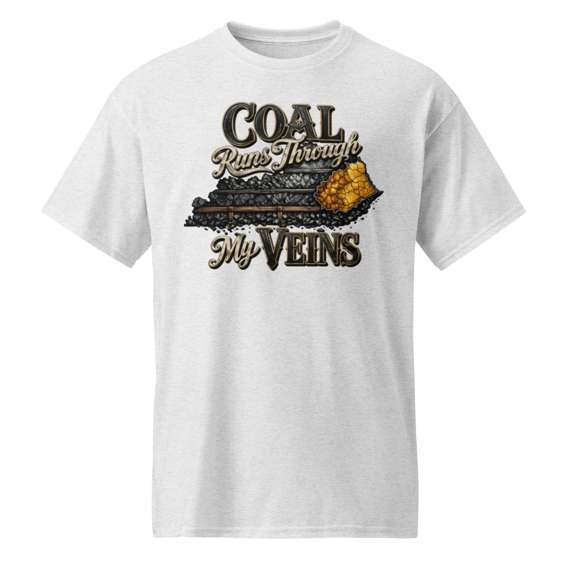 Kentucky Coal Heritage Graphic T-Shirt | Veins Statement Design | Basic - Bluegrass Elite Apparel LLC