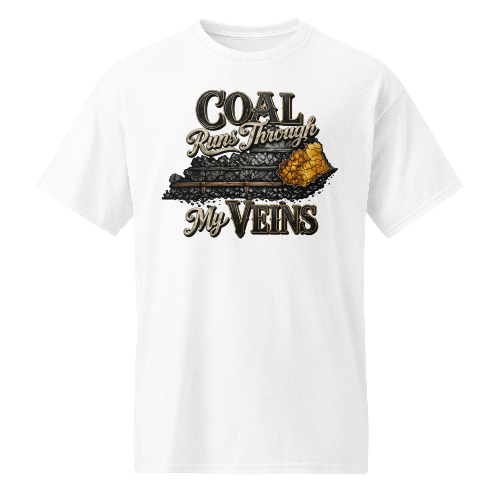 Kentucky Coal Heritage Graphic T-Shirt | Veins Statement Design | Basic - Bluegrass Elite Apparel LLC