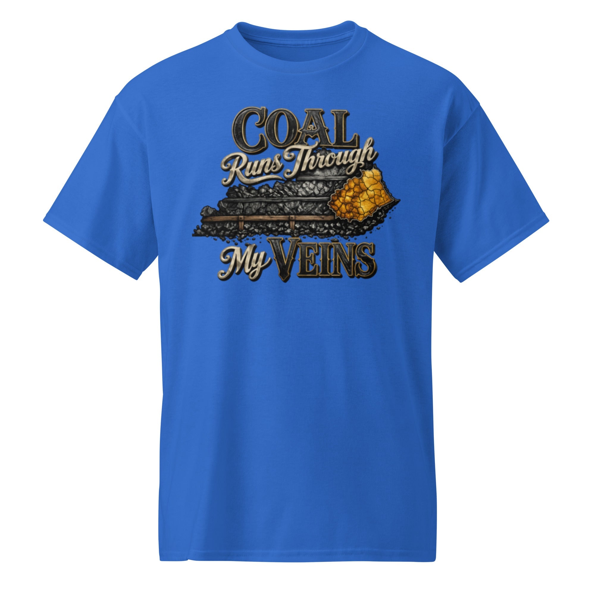 Kentucky Coal Heritage Graphic T-Shirt | Veins Statement Design | Basic - Bluegrass Elite Apparel LLC