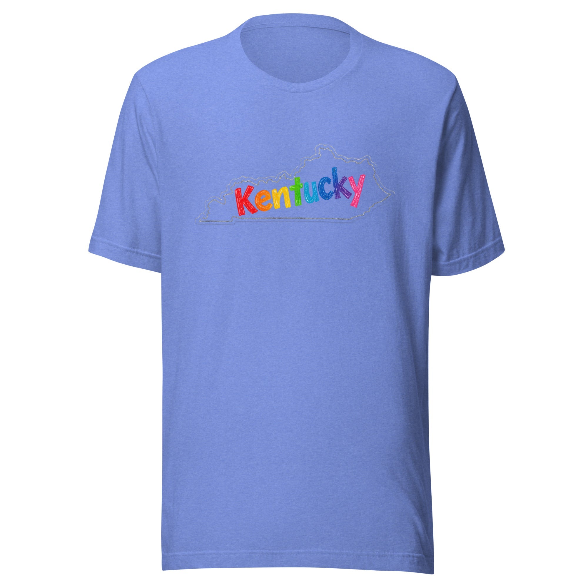 Kentucky Crayon Script Graphic Tee | Classic Airlume Cotton - Bluegrass Elite Apparel LLC