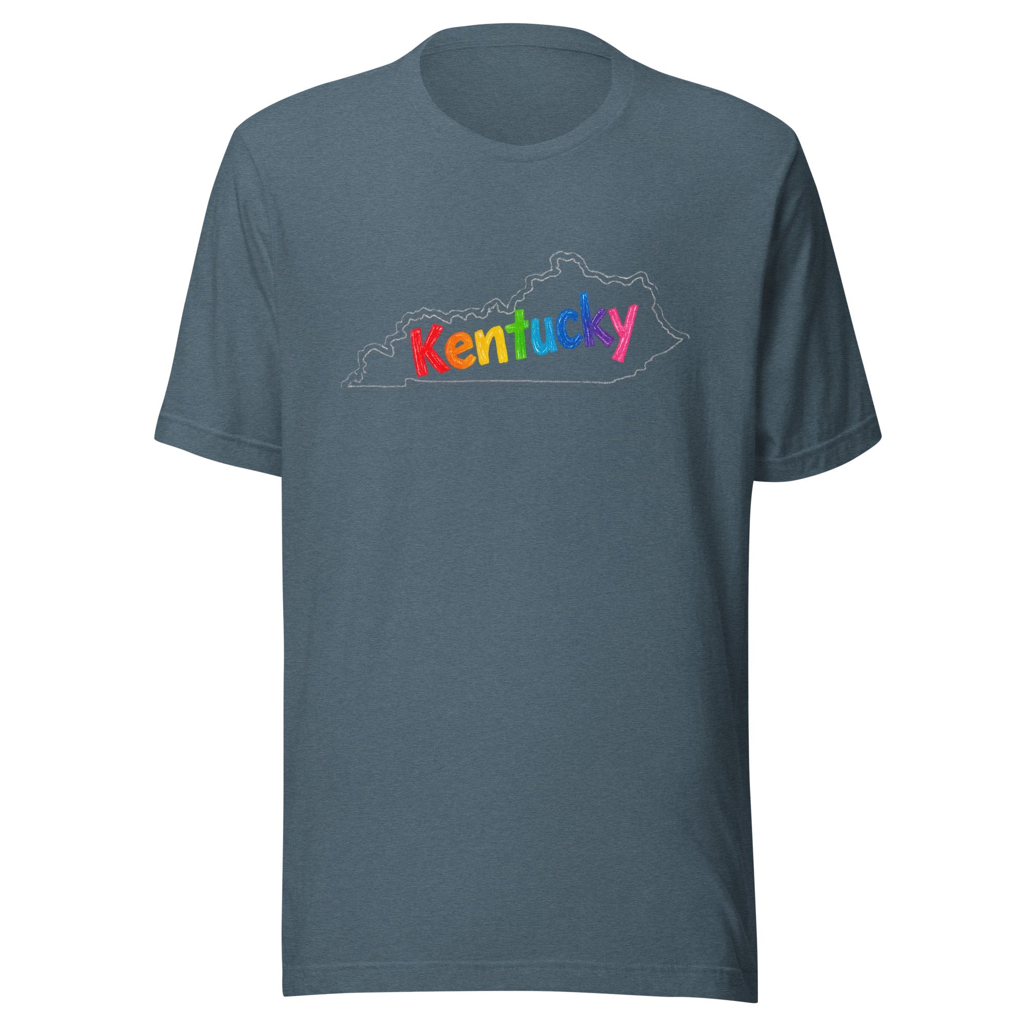 Kentucky Crayon Script Graphic Tee | Classic Airlume Cotton - Bluegrass Elite Apparel LLC