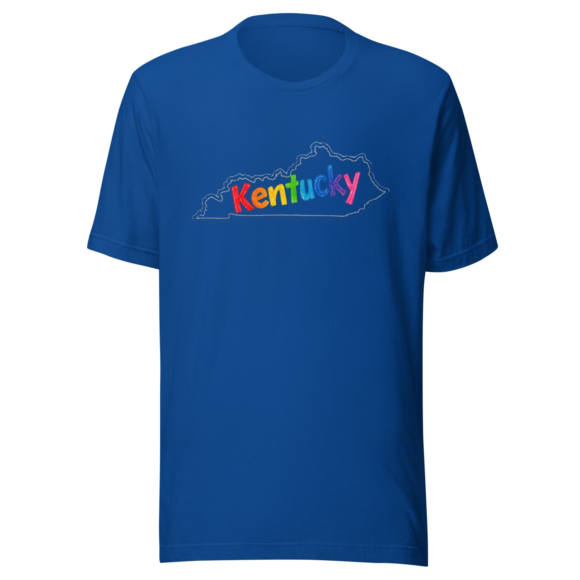 Kentucky Crayon Script Graphic Tee | Classic Airlume Cotton - Bluegrass Elite Apparel LLC